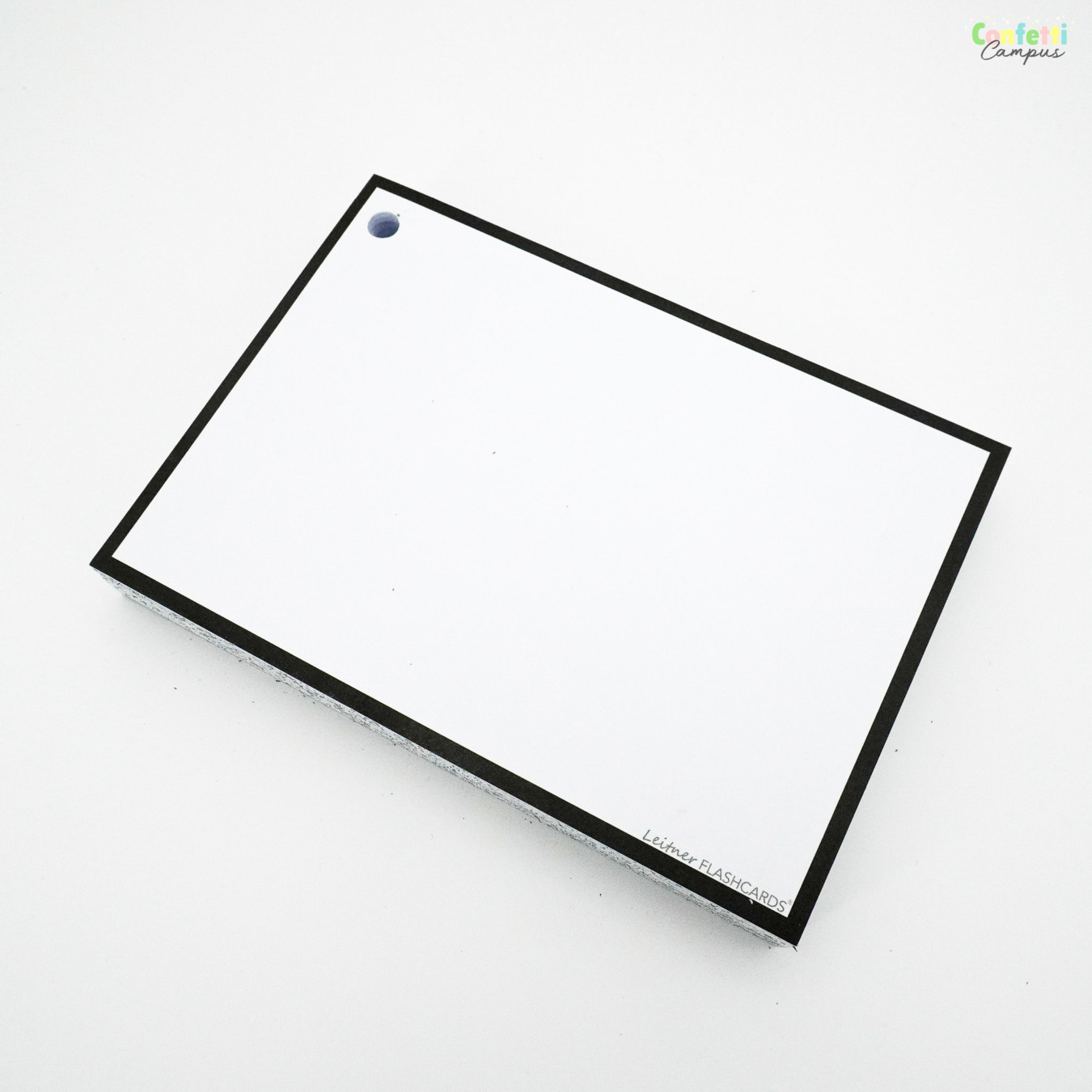Leitner Flashcards A6 Blanco met zwarte rand