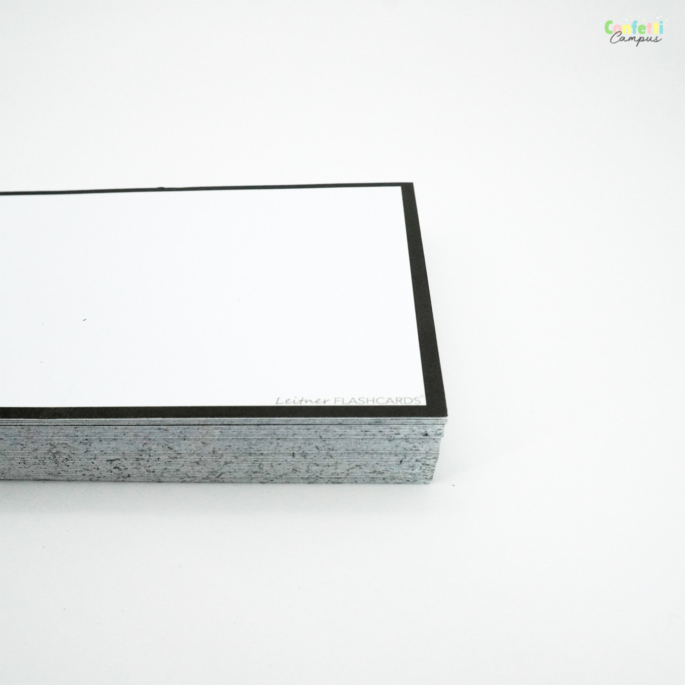 Leitner Flashcards A6 Blanco met zwarte rand