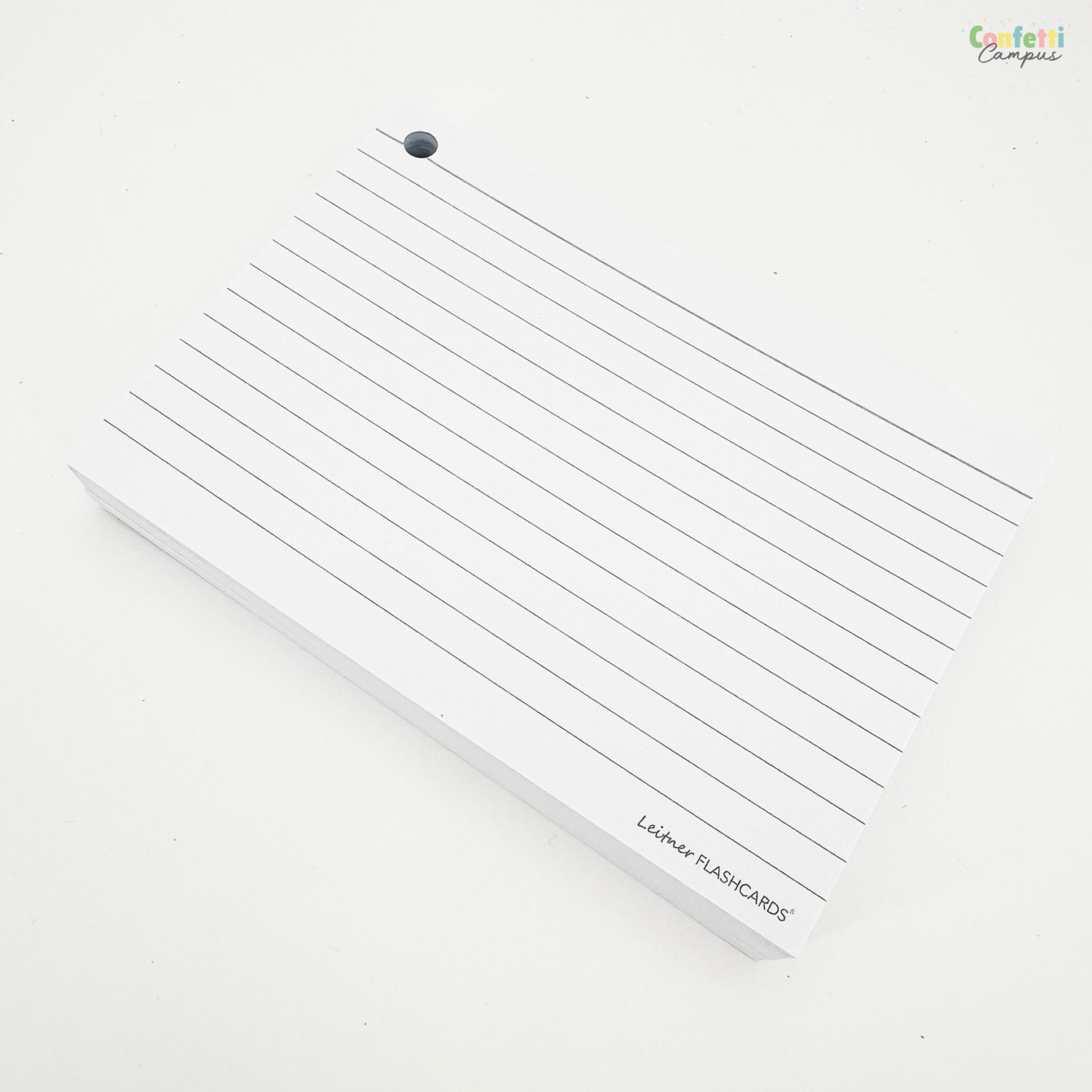 Leitner Flashcards A6 Wit gelinieerd