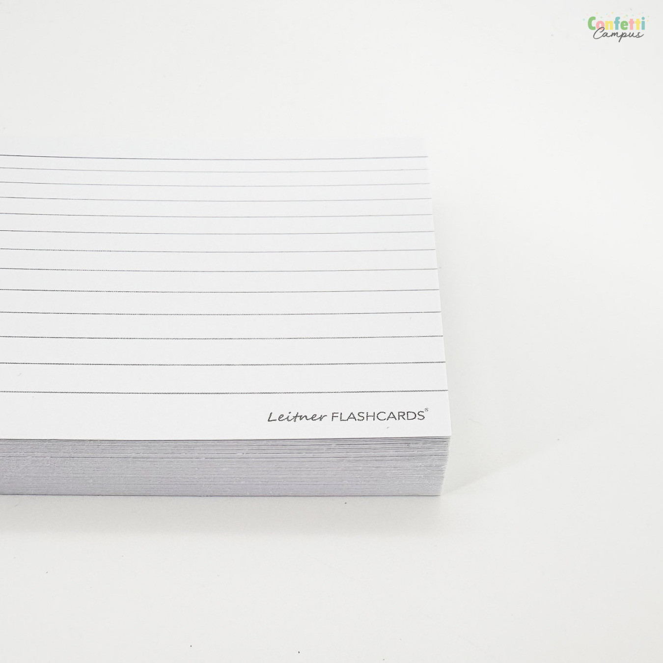 Leitner Flashcards A6 Wit gelinieerd