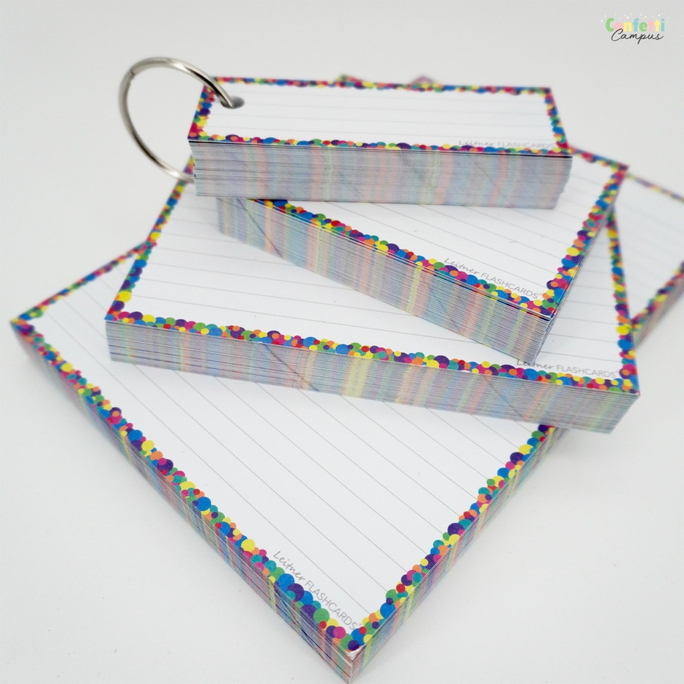 Leitner Flashcards A7 Gelinieerd Confetti mood-1