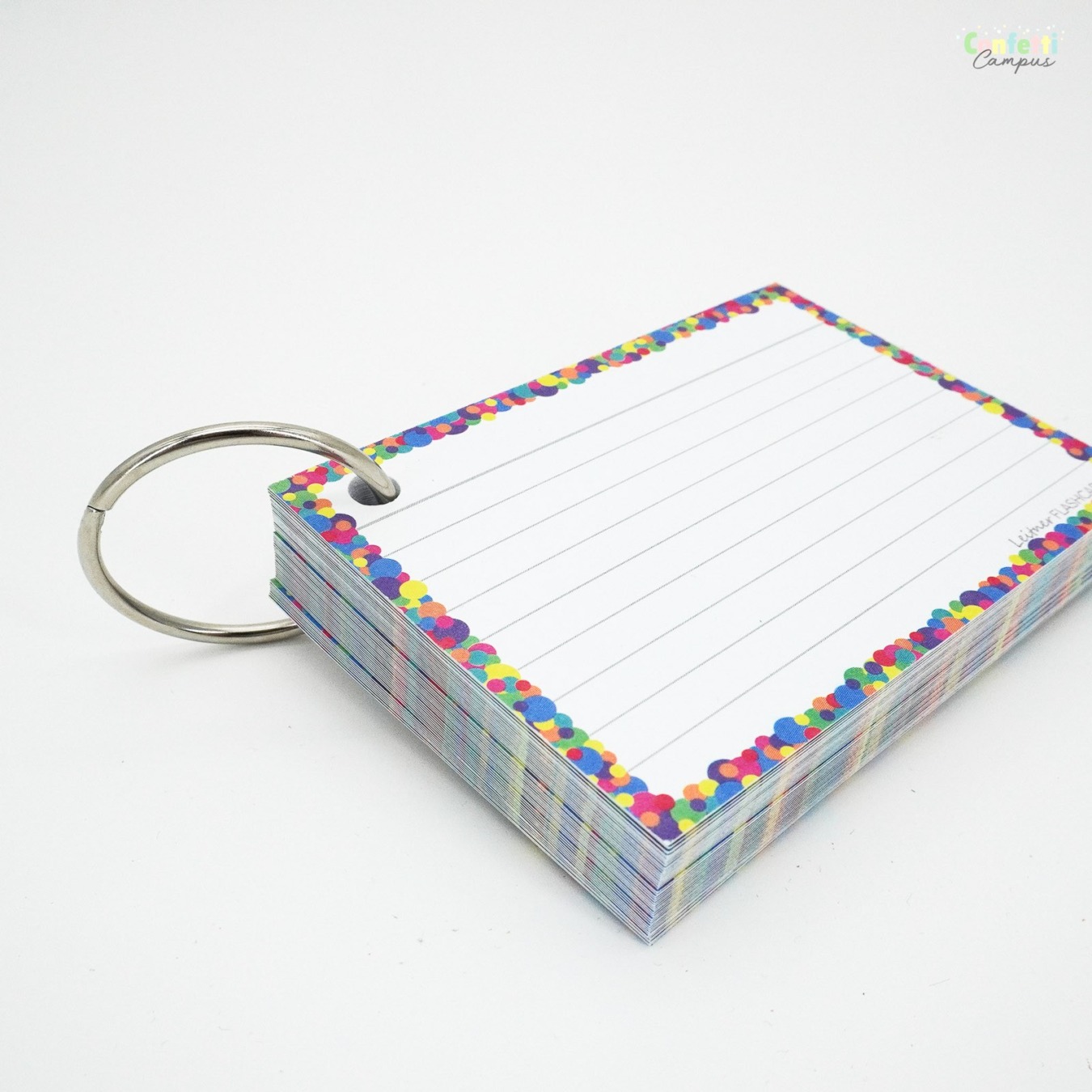 Leitner Flashcards A7 Gelinieerd Confetti mood-1
