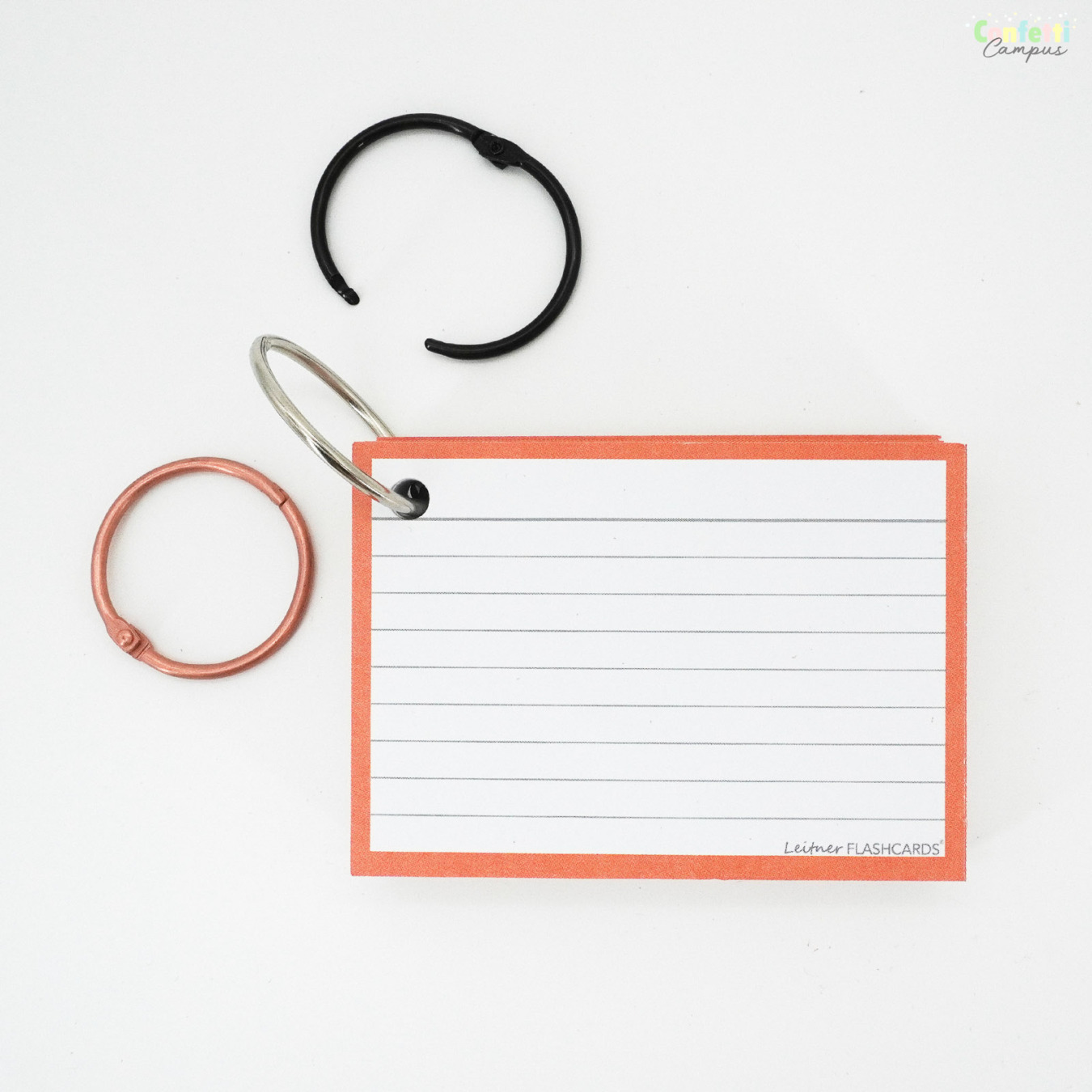 Leitner Flashcards A7 Gelinieerd Oranje