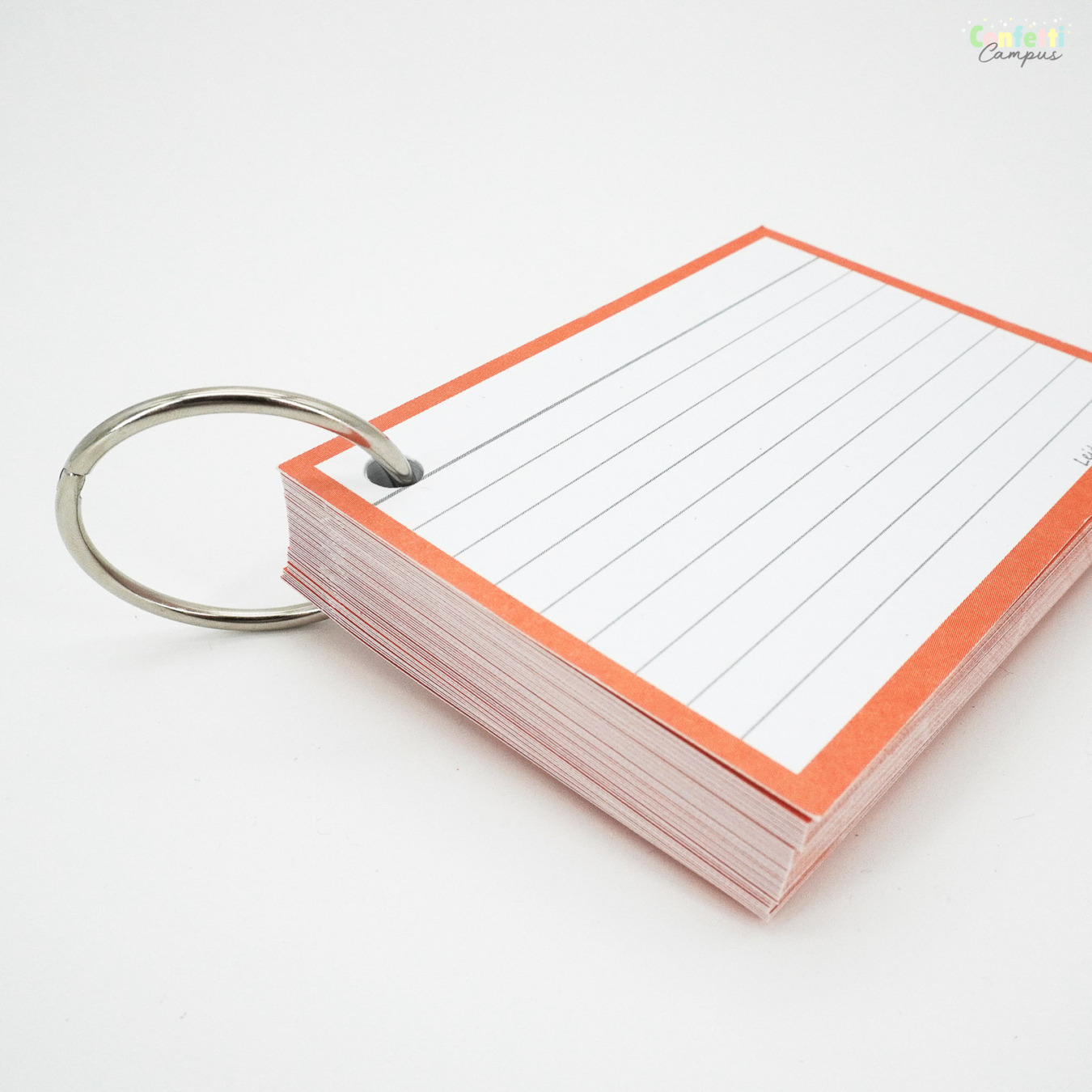 Leitner Flashcards A7 Gelinieerd Oranje
