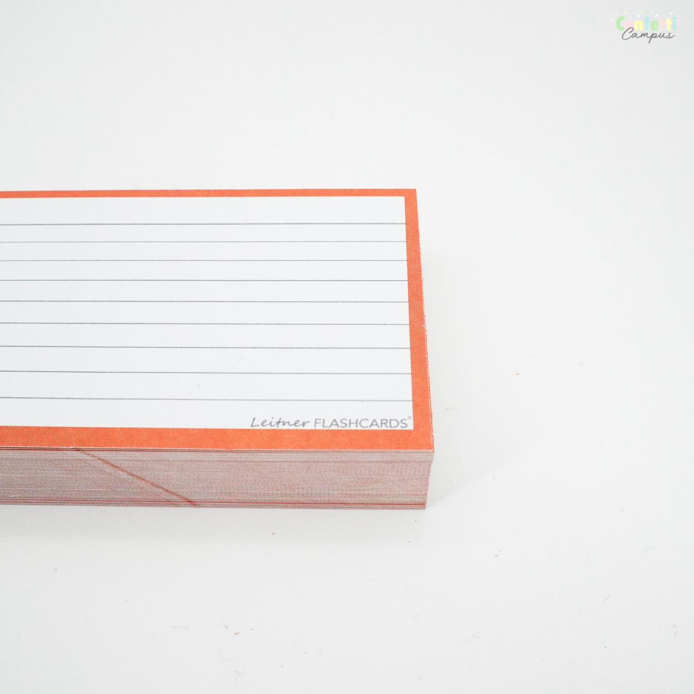Leitner Flashcards A7 Gelinieerd Oranje