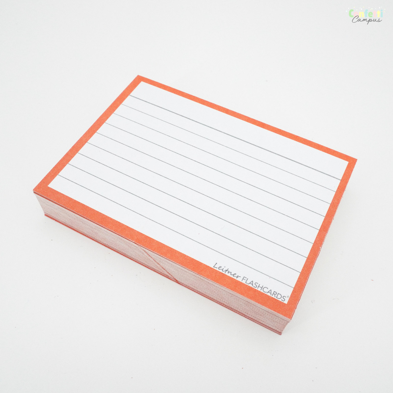 Leitner Flashcards A7 Gelinieerd Oranje
