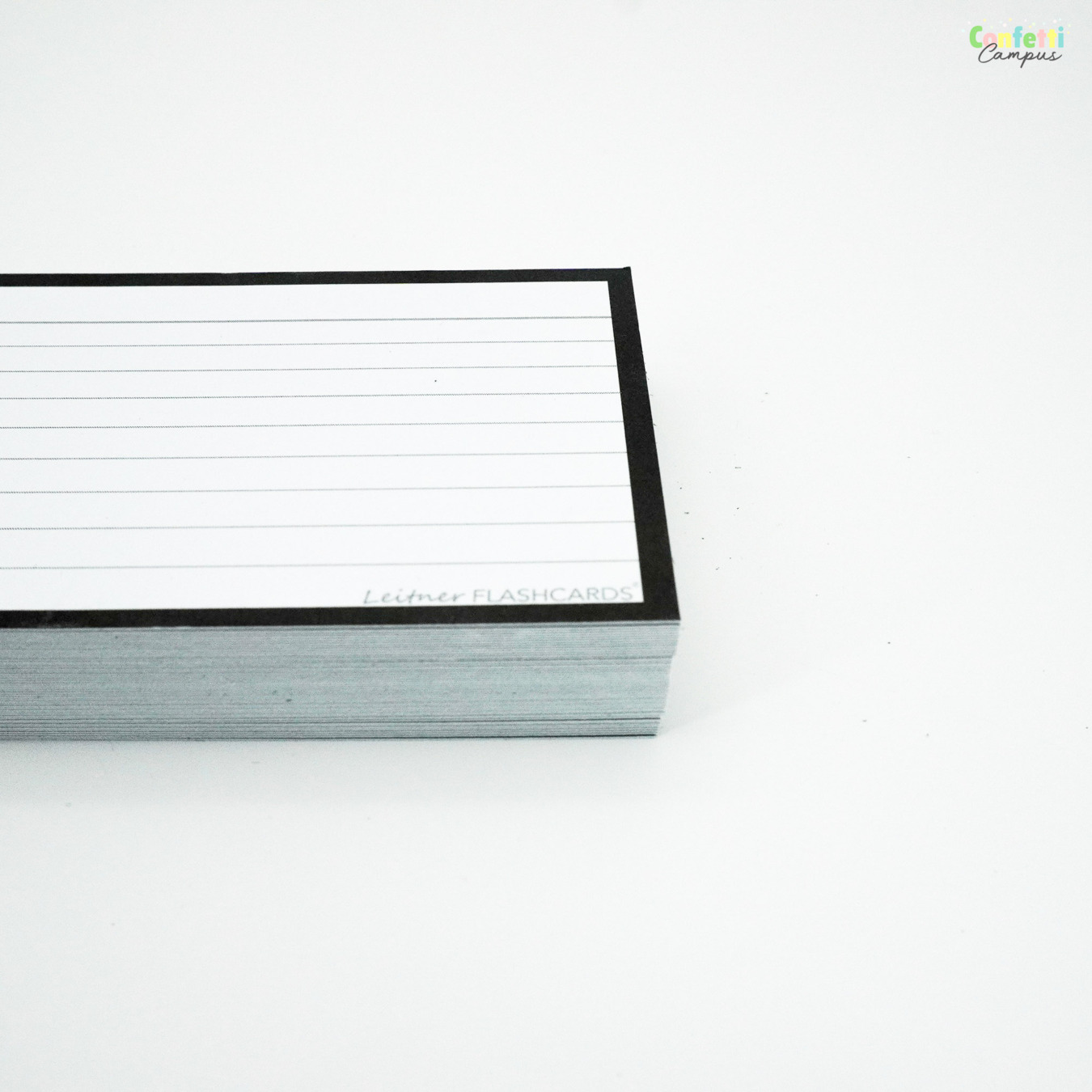 Leitner Flashcards A7 Gelinieerd Zwart