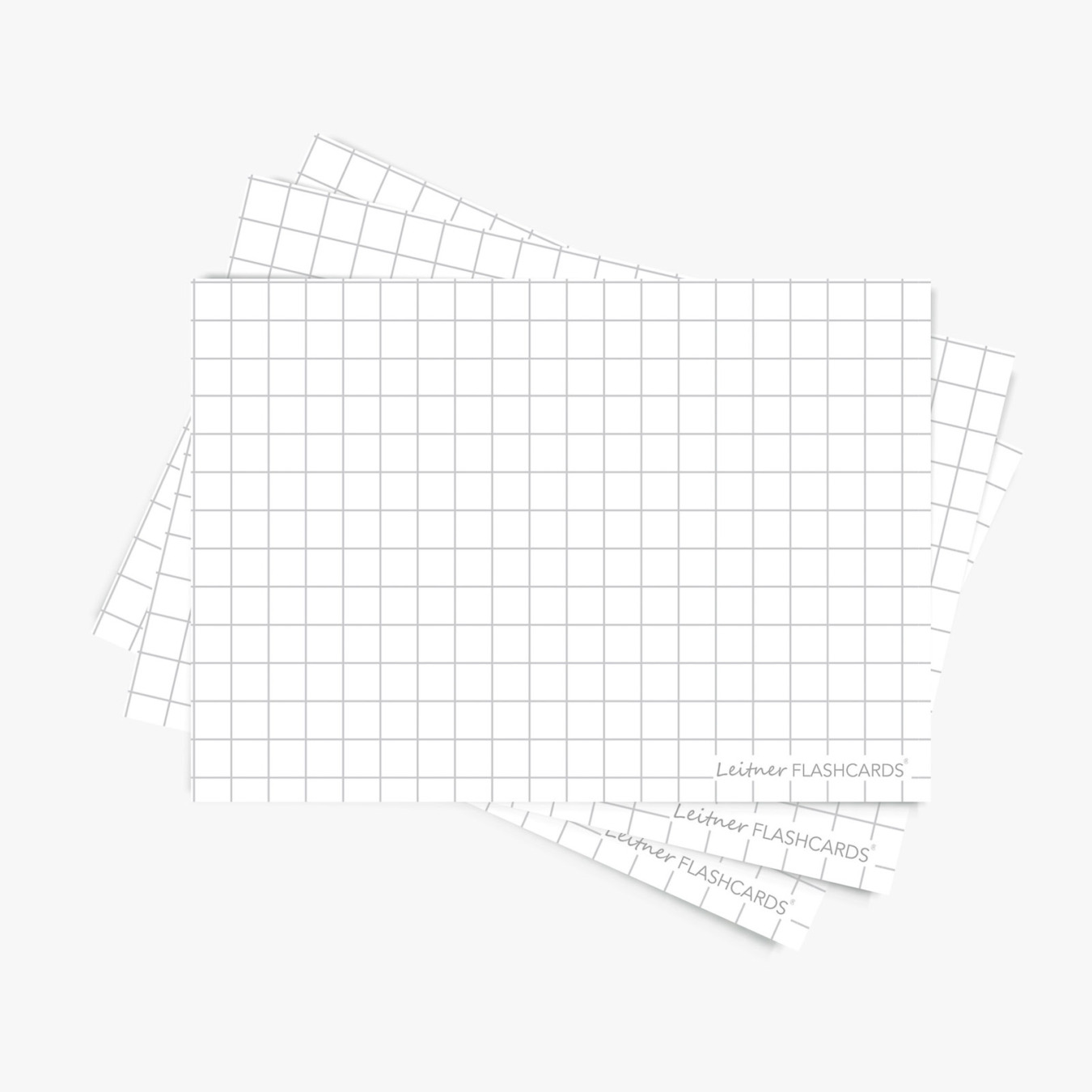 Leitner Flashcards A7 Geruit Wit