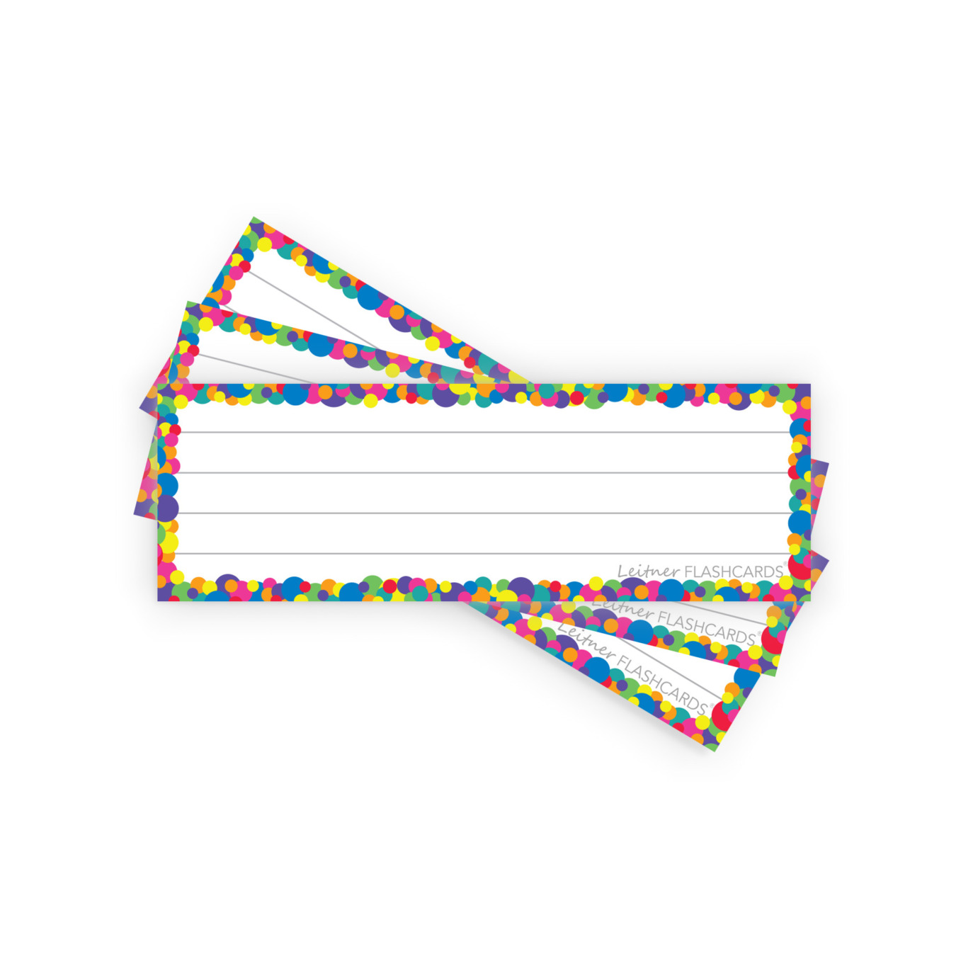 Leitner Flashcards Half Gelinieerd Confetti