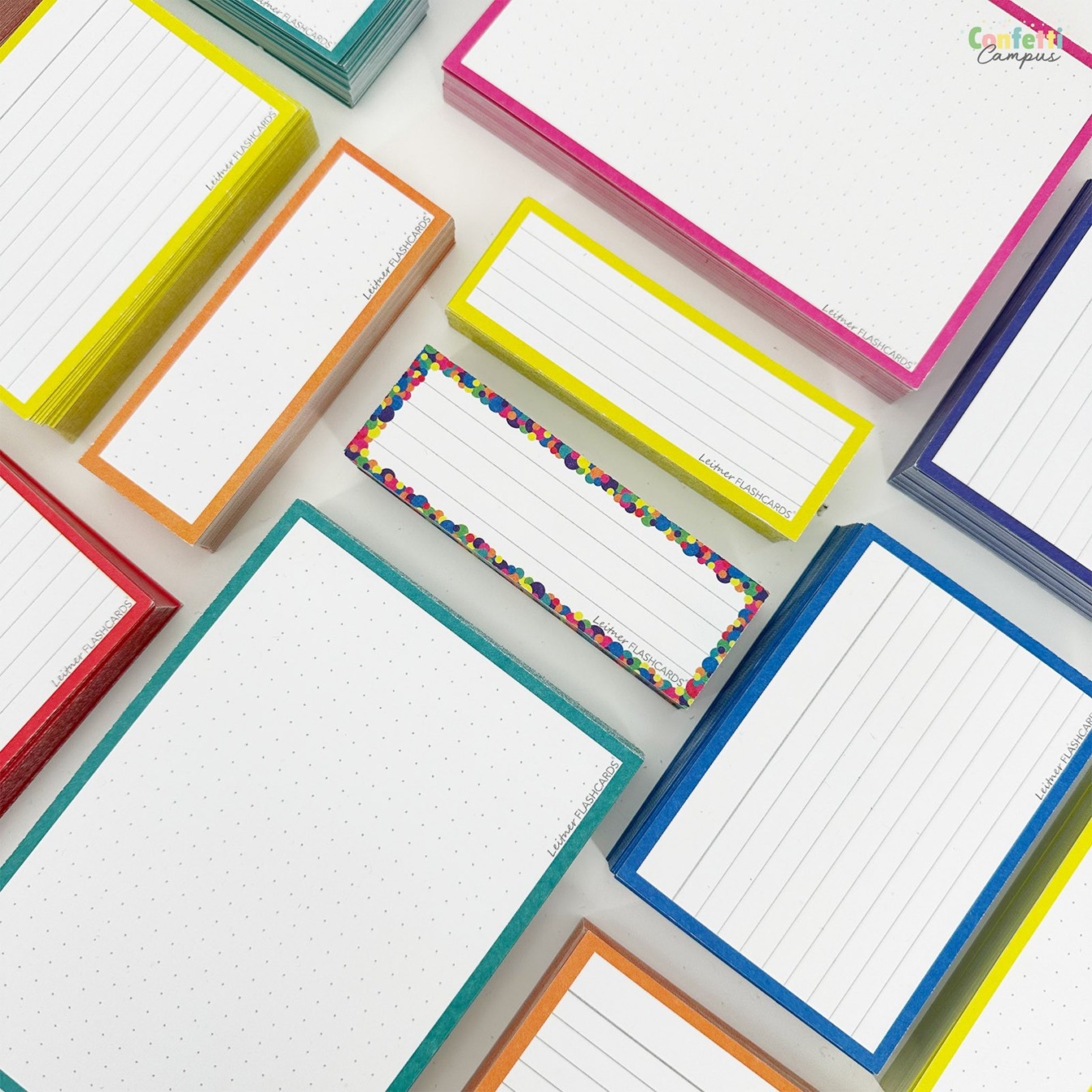 Leitner Flashcards Half Gelinieerd Confetti mood-6
