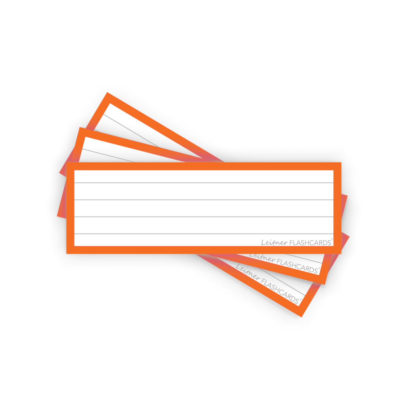Leitner Flashcards Half Gelinieerd Oranje