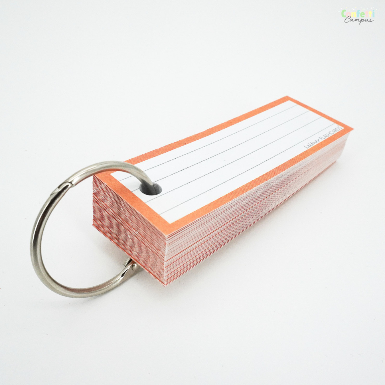Leitner Flashcards Half Gelinieerd Oranje