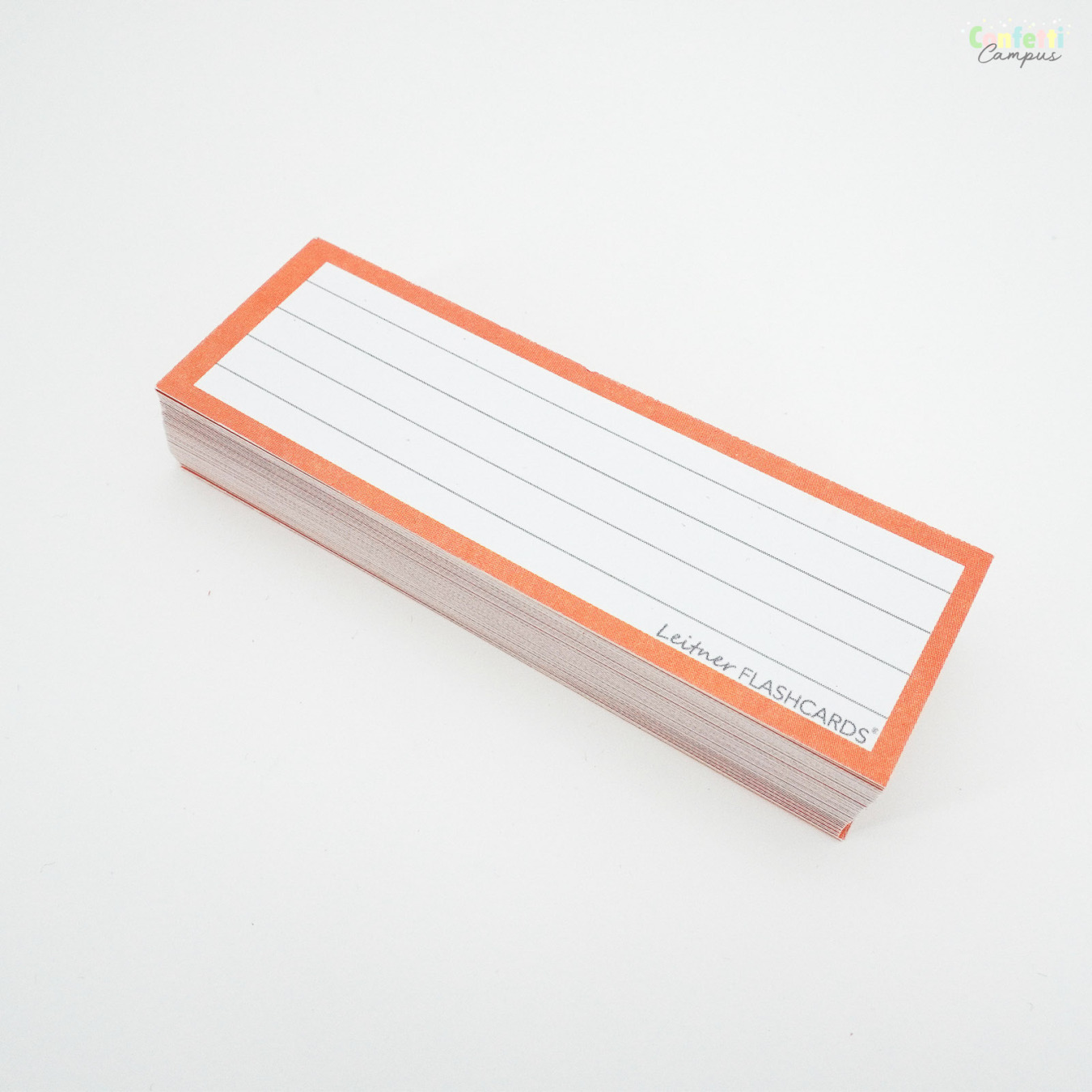 Leitner Flashcards Half Gelinieerd Oranje