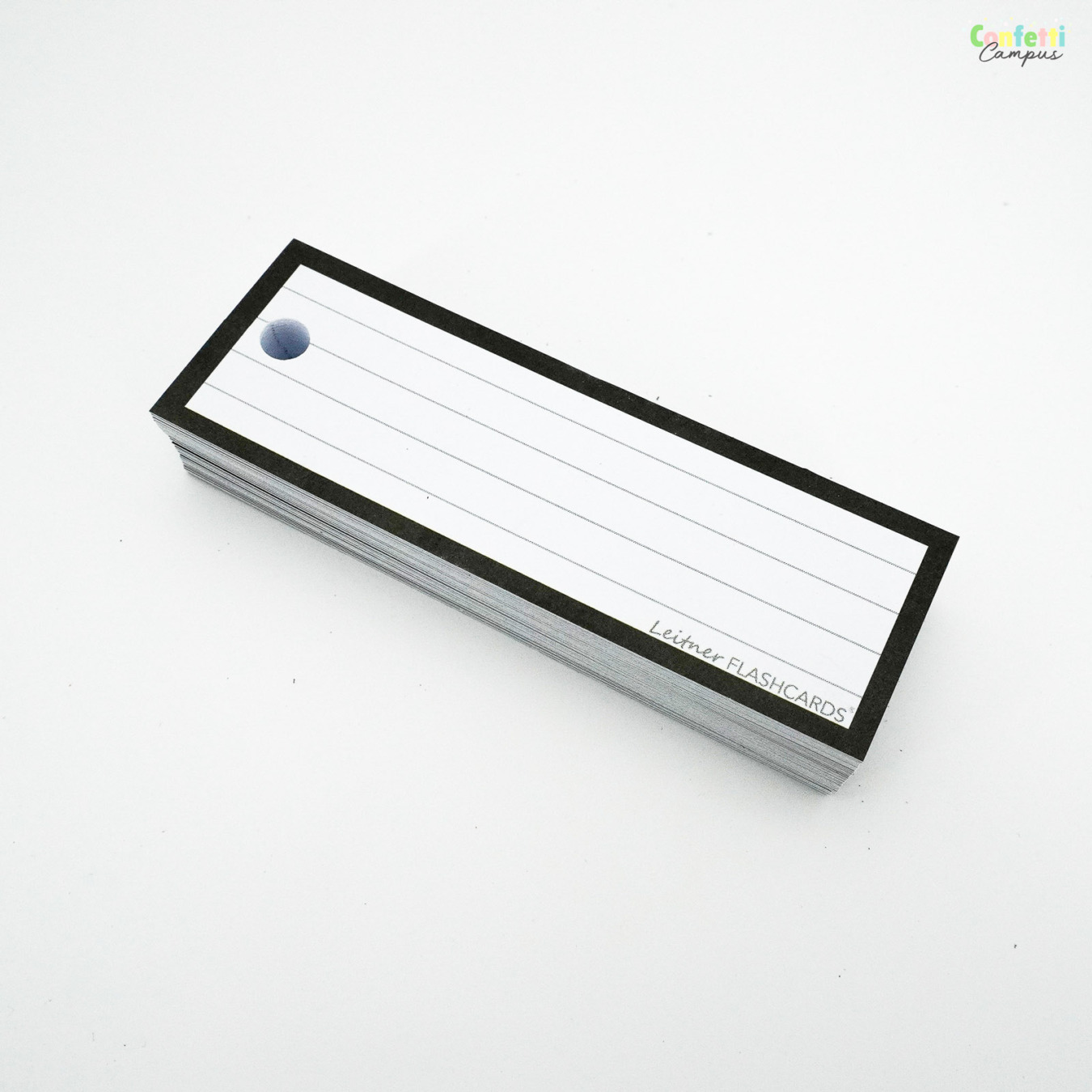 Leitner Flashcards Half Gelinieerd Zwart