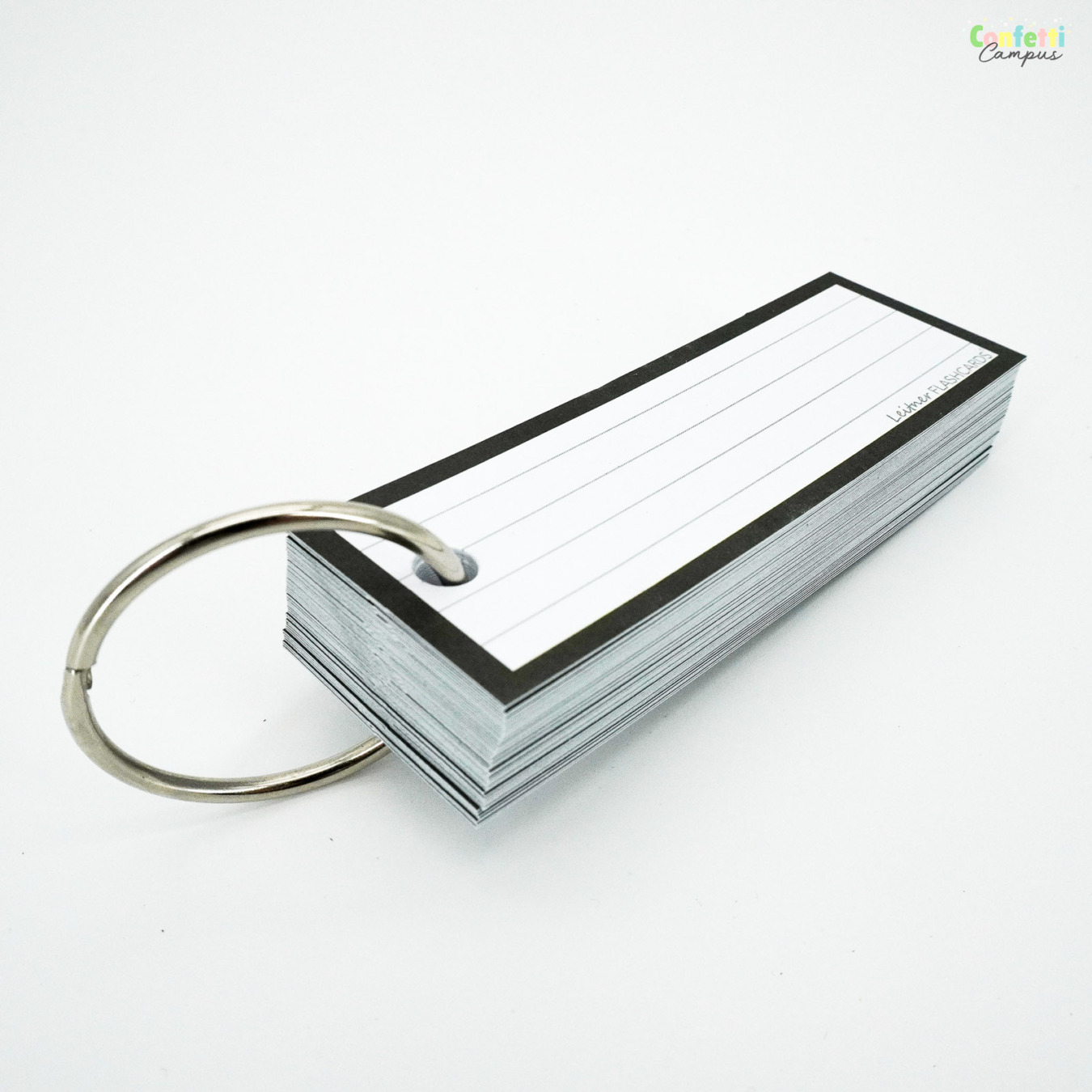 Leitner Flashcards Half Gelinieerd Zwart