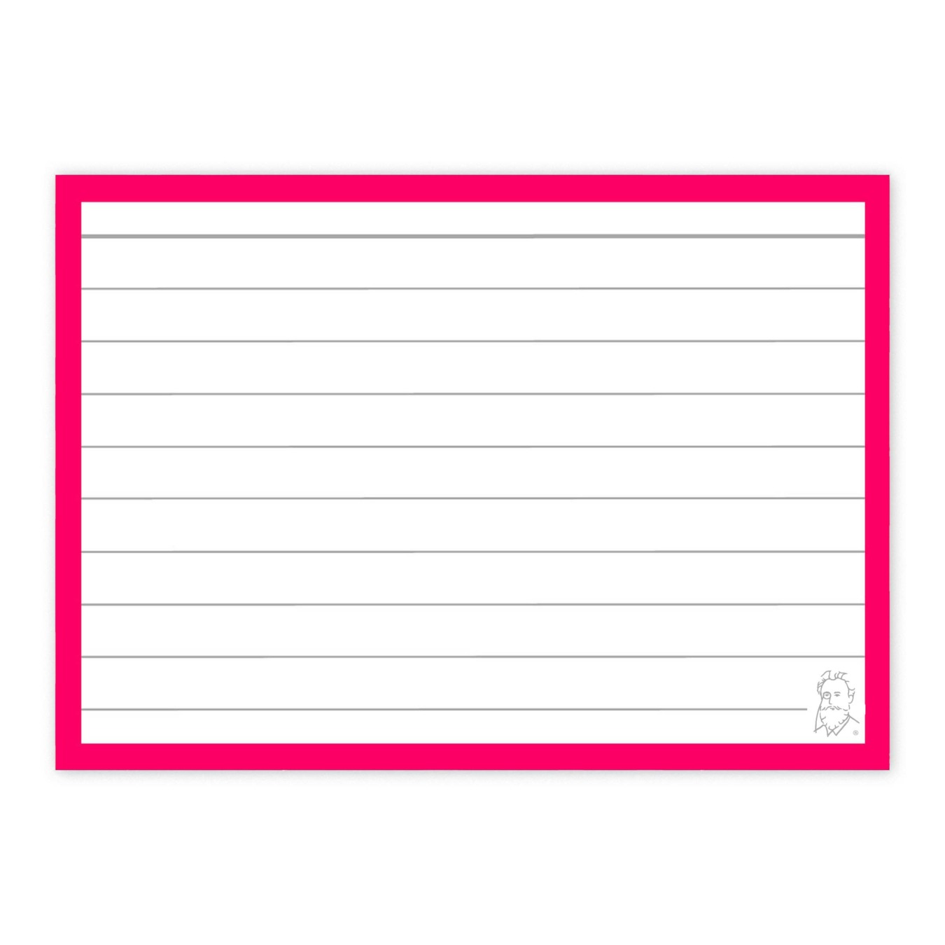 Roze Leitner Flashcards® gelinieerd in A7 formaat