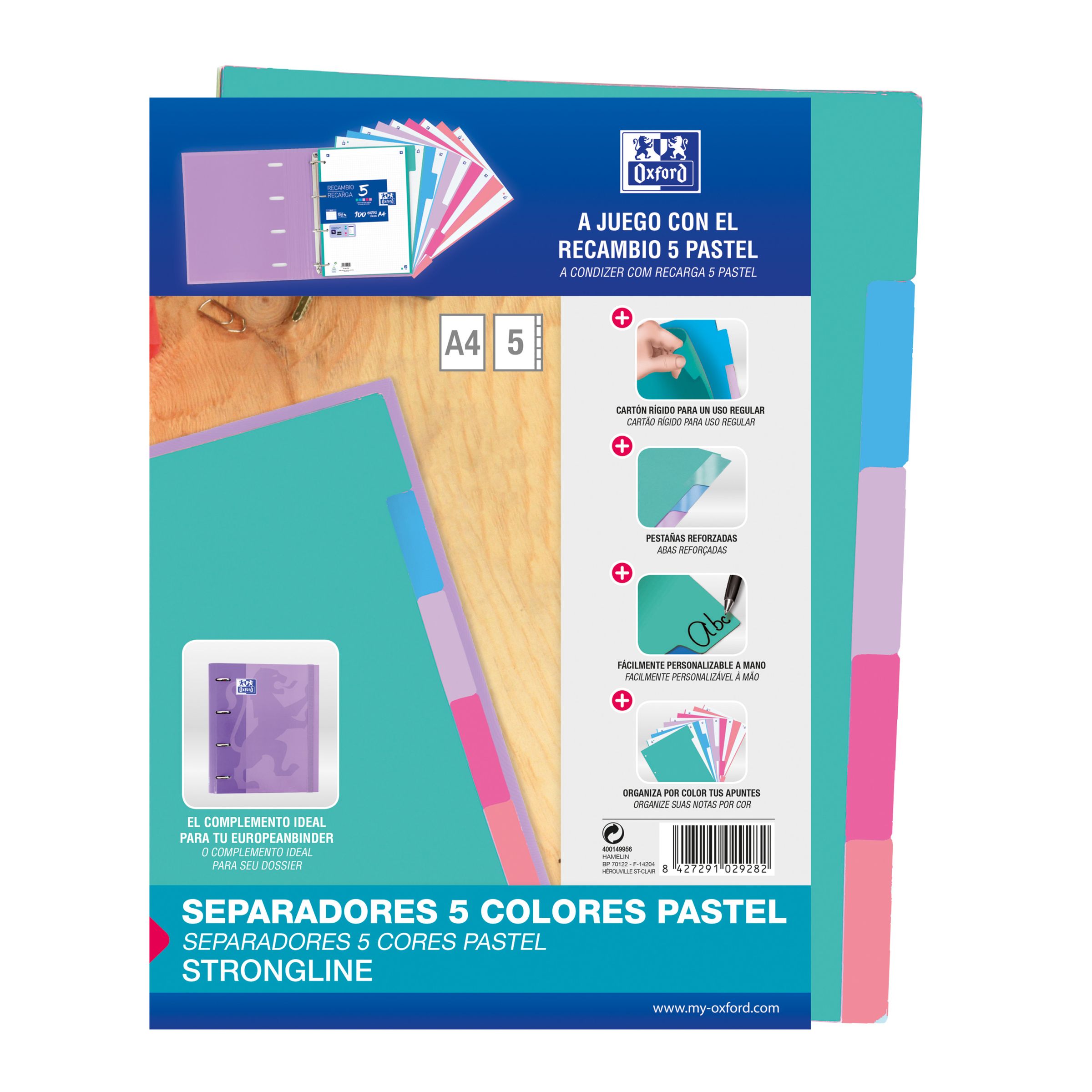 Folia Paper Knutselpapier Folia A4 100vel 10 pastelkleuren