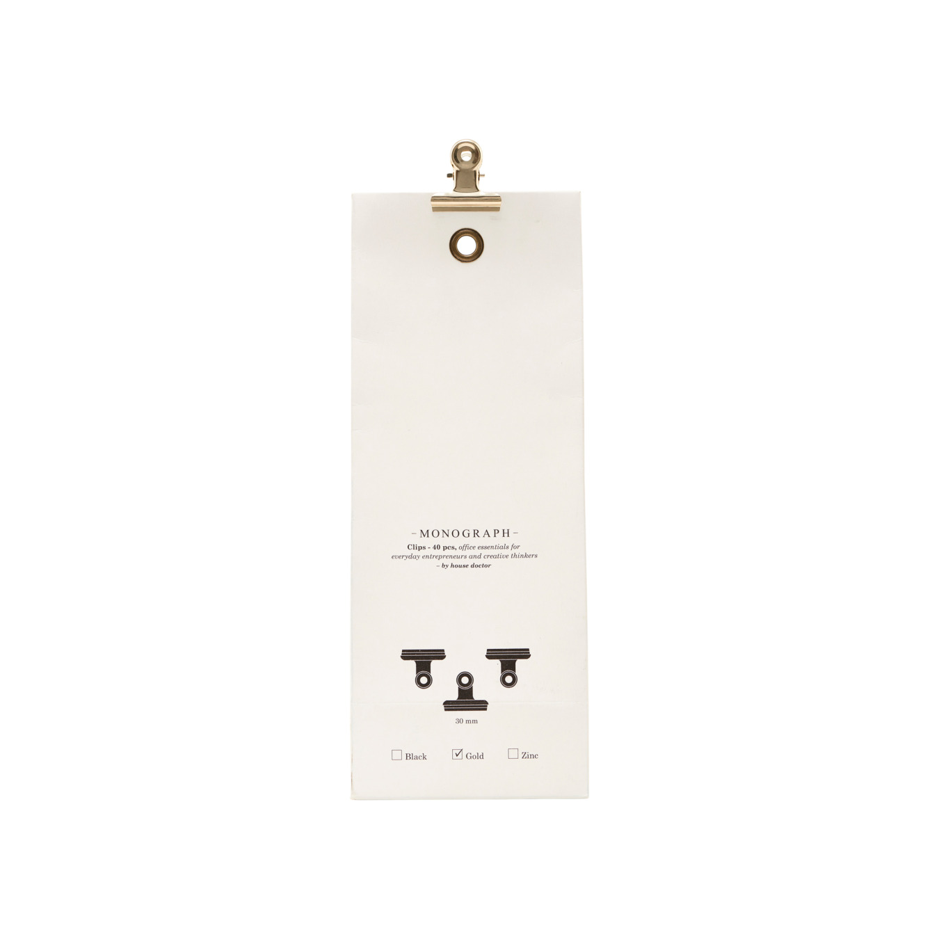 Monograph Papierklemmen Goud 3 cm - zak van 40 stuks