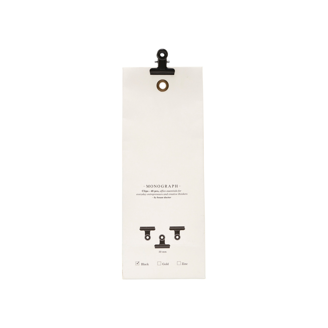 Monograph Papierklemmen Zwart 3 cm 40 stuks