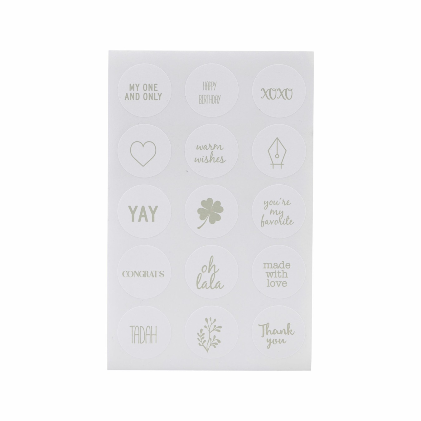Monograph Stickers Quotes & Symbols Zilver - zes vellen