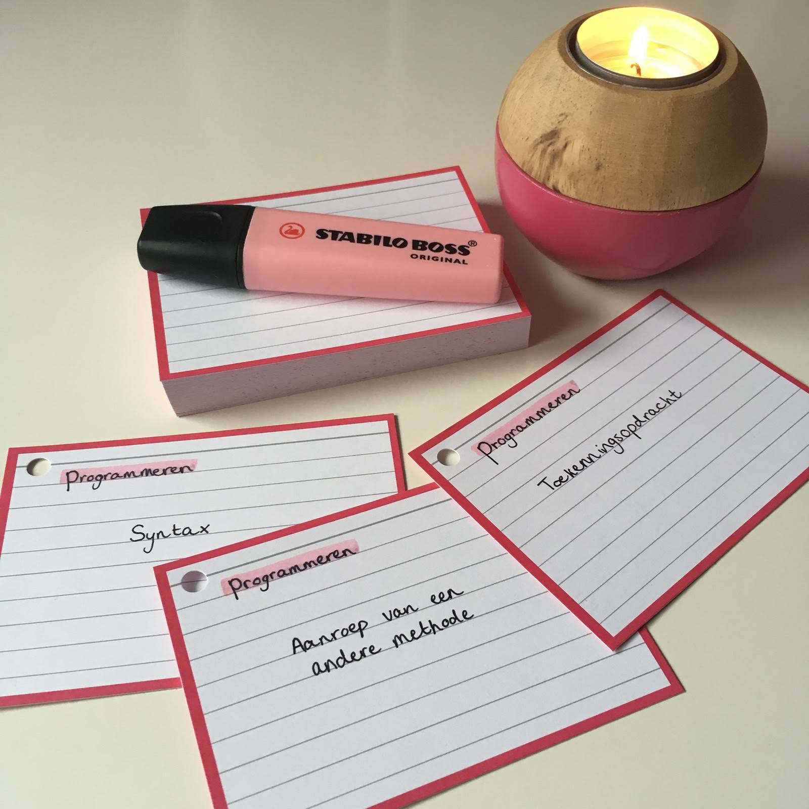 Pretty Notes & Flashcards Roze - Compleet pakket 10% sale