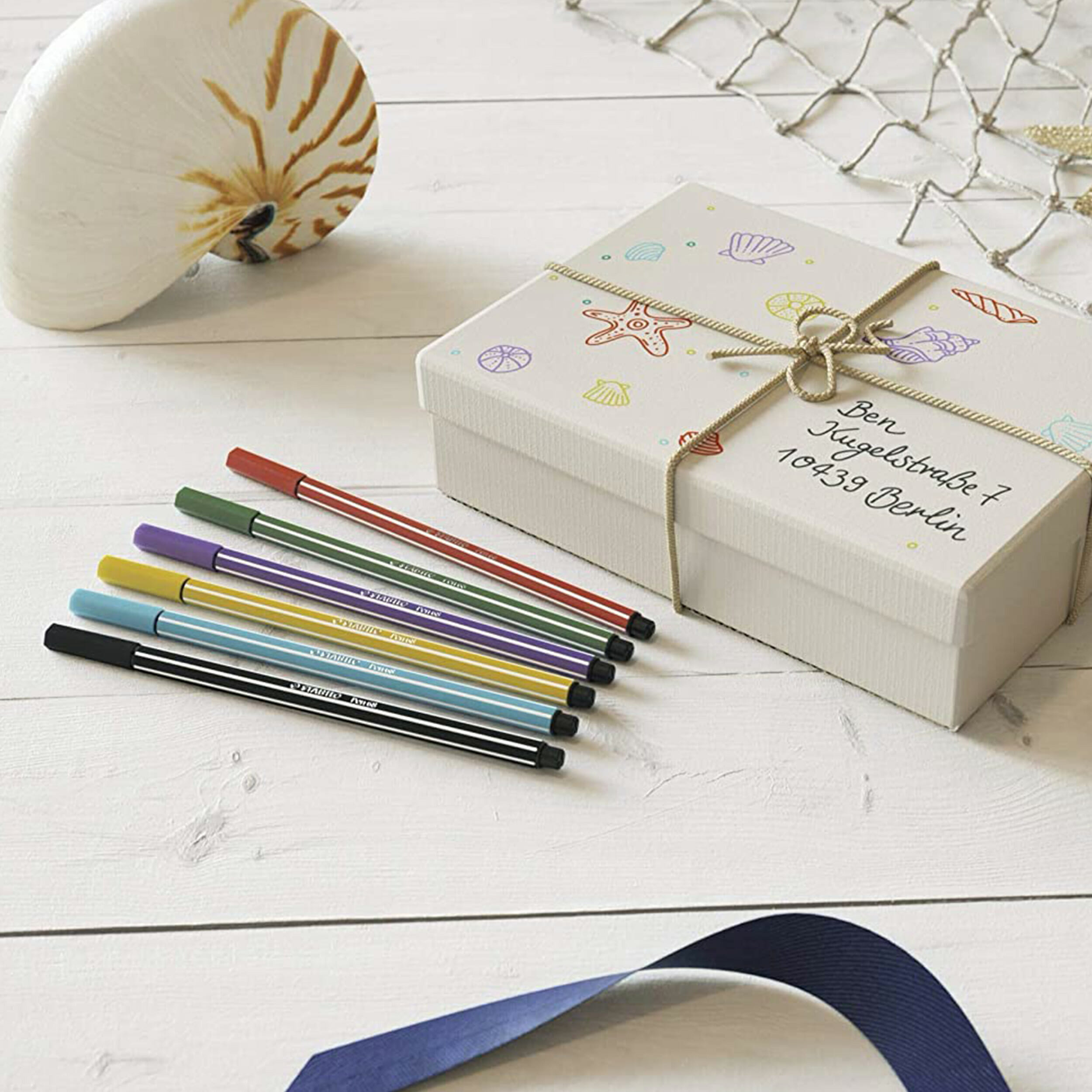 STABILO Pen 68 Premium Fibre Tip Click Set Pack Van 10 Verschillende Kleuren 3030330425