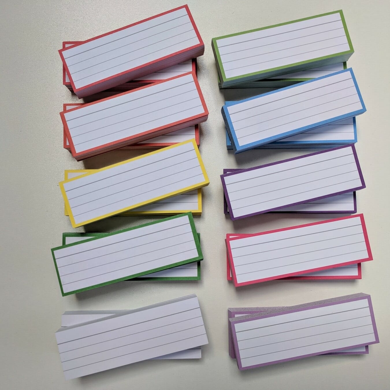 Leitner Flashcards pakket 1000 halve flashcards