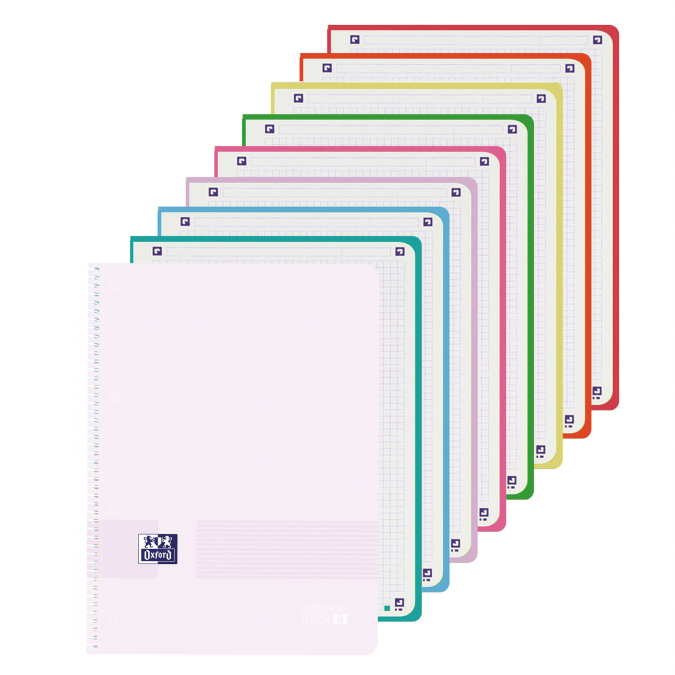 Oxford A4+ European Book 8 Hardcover Geruit Pastel Lila