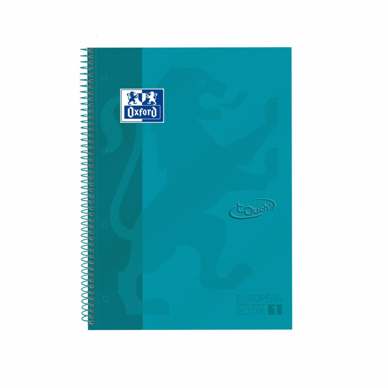 Oxford A4+ European Book 1 Hardcover Touch Geruit Aqua