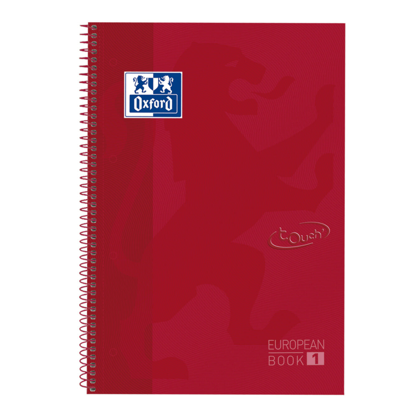 Oxford A4+ European Book 1 Hardcover Touch Geruit Rood