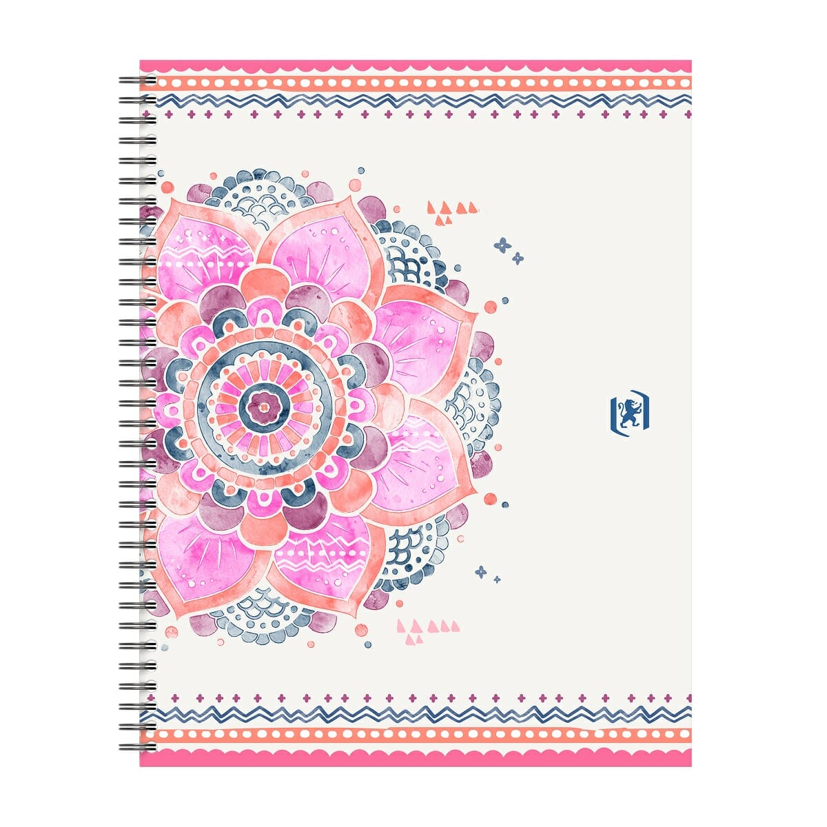 OXFORD Boho Chic B5 formaat Spiraalblok Gelinieerd - Flower - Front