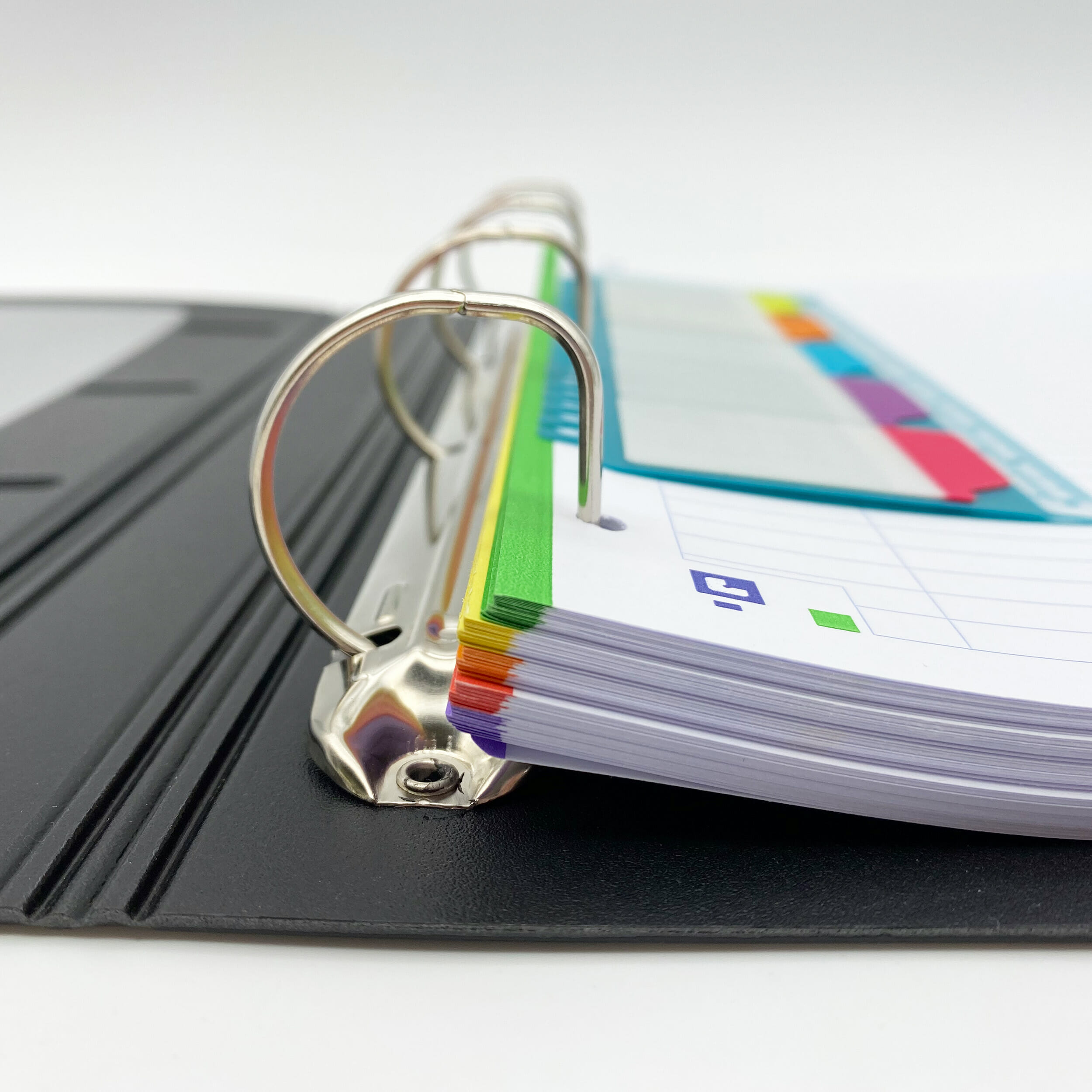 Oxford Ordner A4+ Mit 4 Ringen - Mint Mit 100 Blatt Nachfüllung