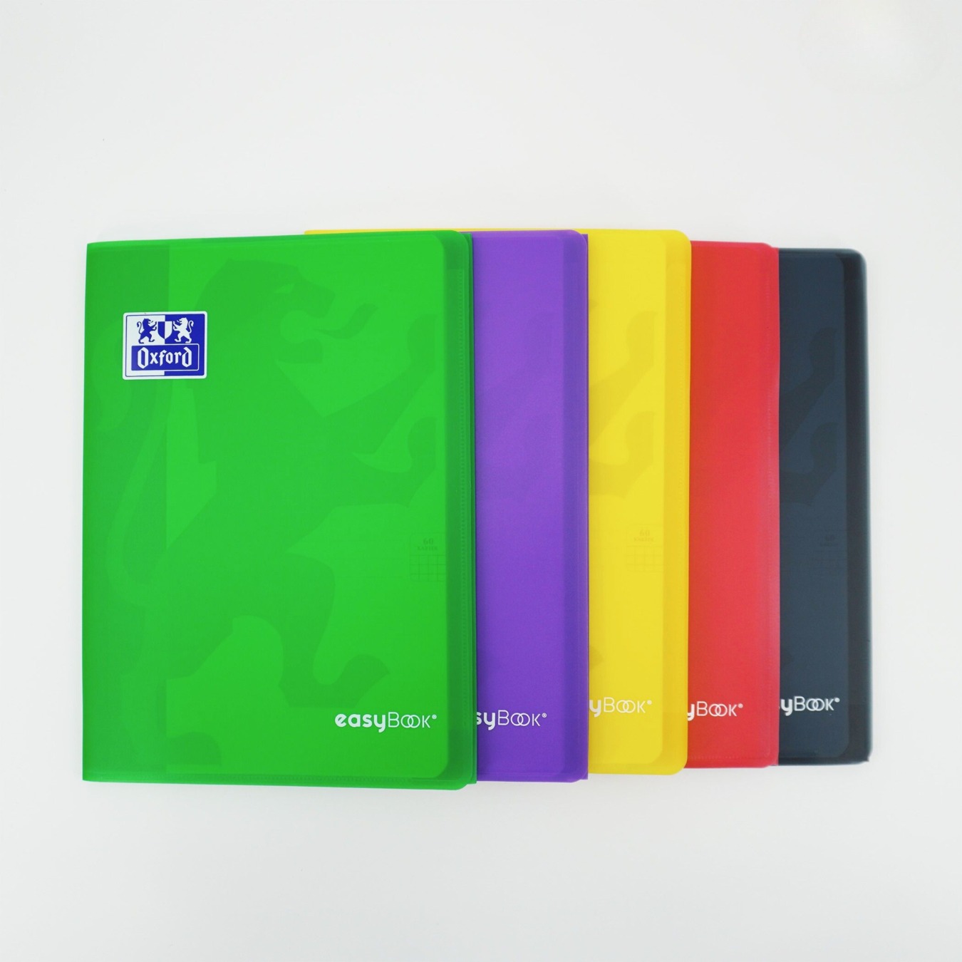 Voordeelset 5 Oxford easyBooks® - 3 in 1 schriften met plastic cover