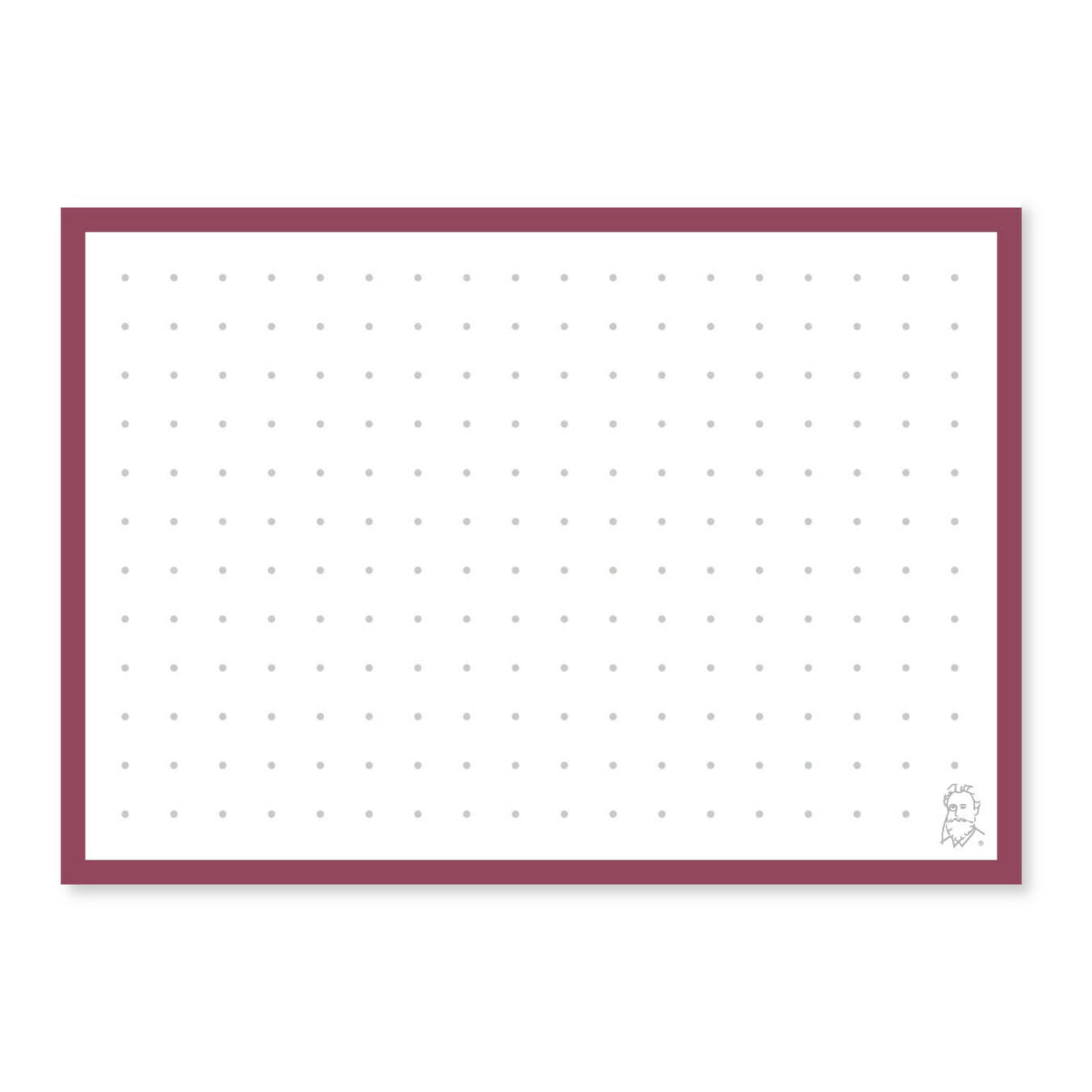Leitner Flashcards A7 Bordeaux Rood Dotted
