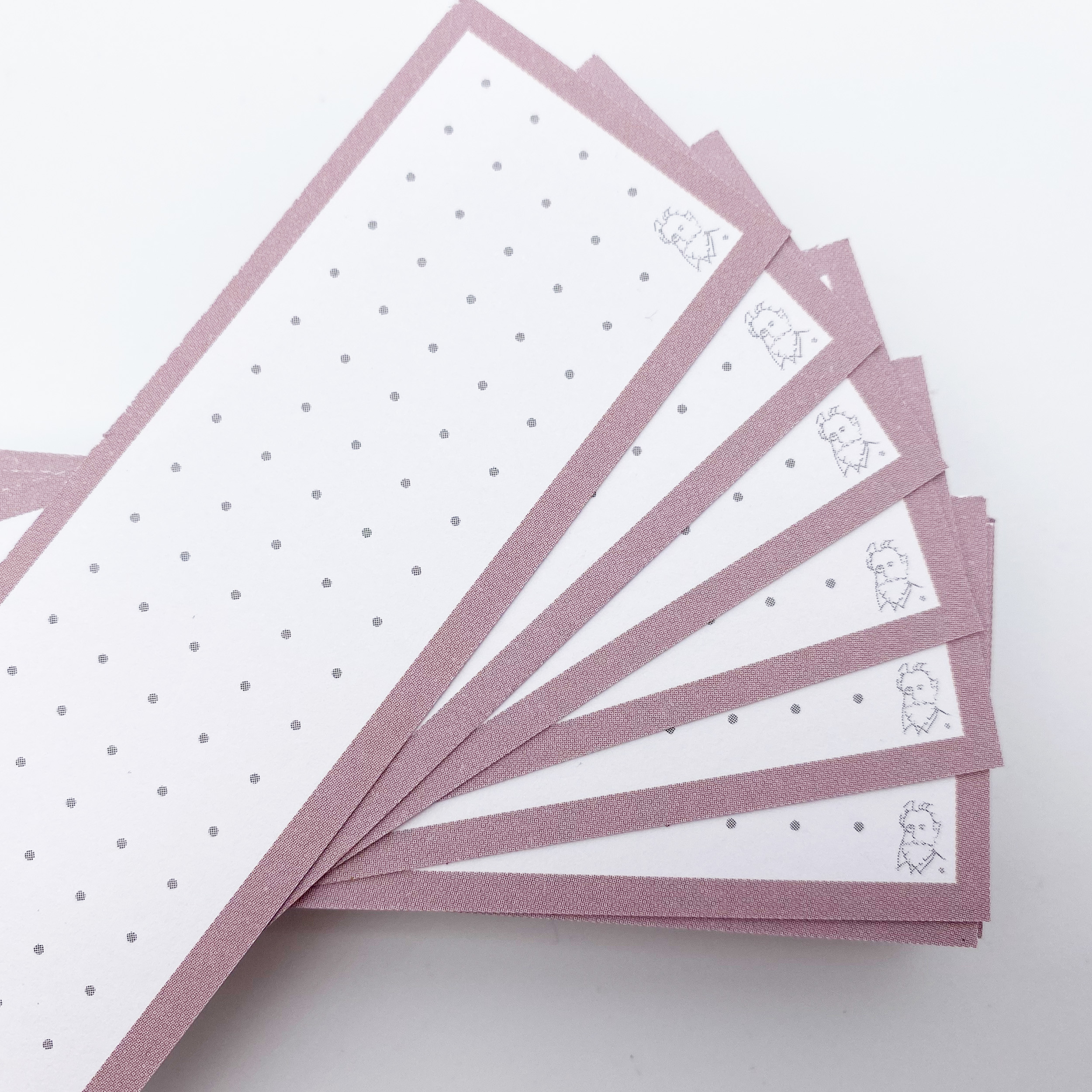 Leitner Flashcards A6 Poeder Roze Dotted - Confetti Campus