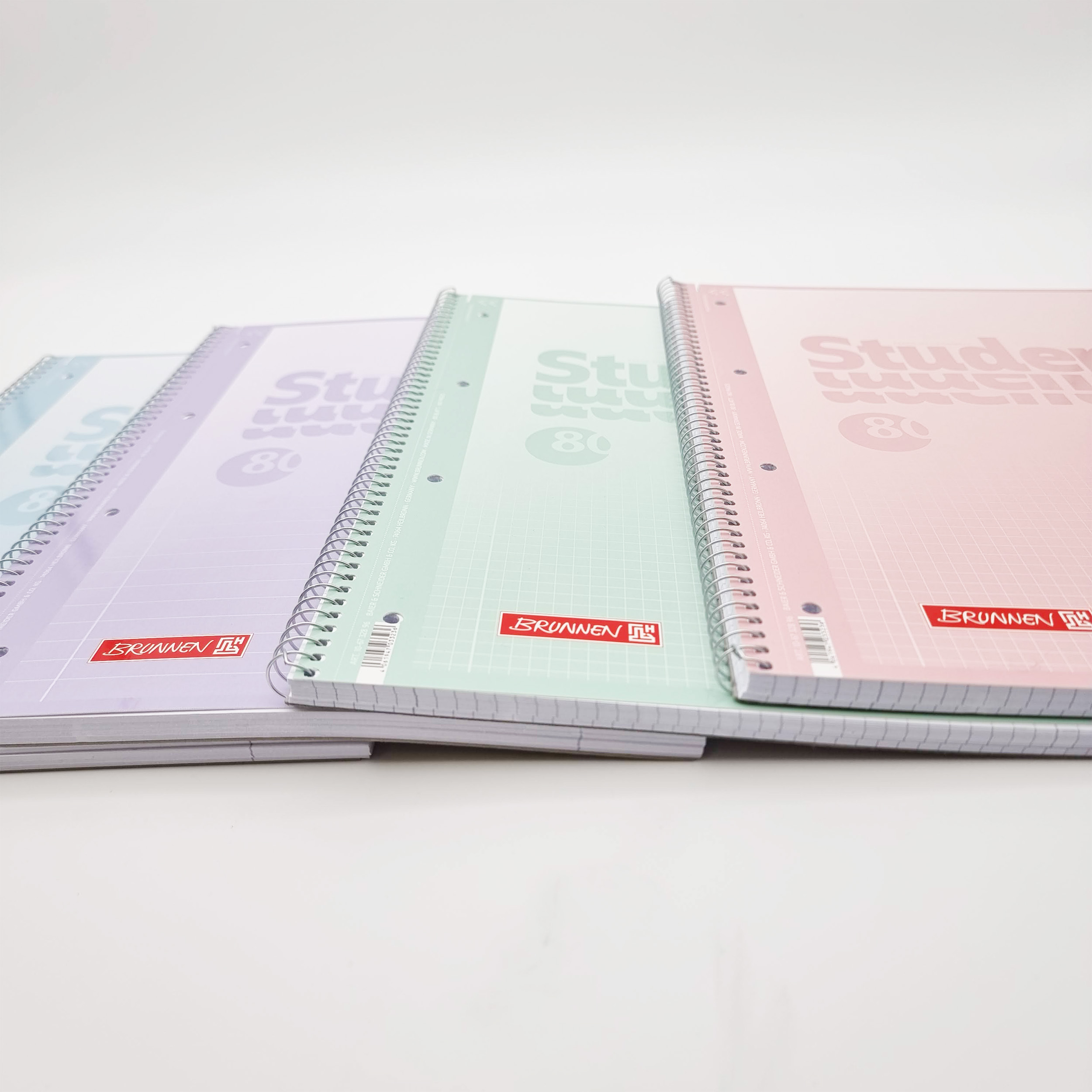 4 Blocks Brunnen Schulblock Lineatur 3 – Premium-Papier 90g/m², A4, 50 Blatt, Made In Germany, Ideal Für Schule & Büro Collegeblock Liniert