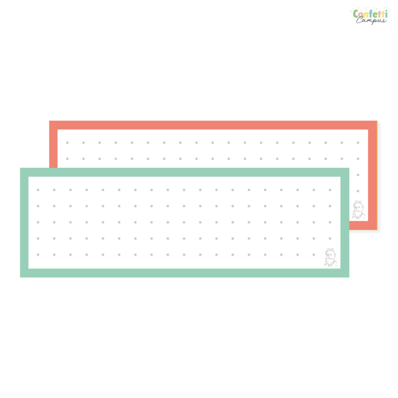 Leitner Flashcards DUO Half Mint Oranje