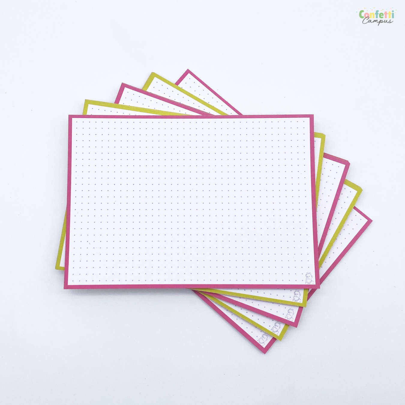 Leitner Flashcards A5 Duo Dotted Mango-Rasberry Sorbet