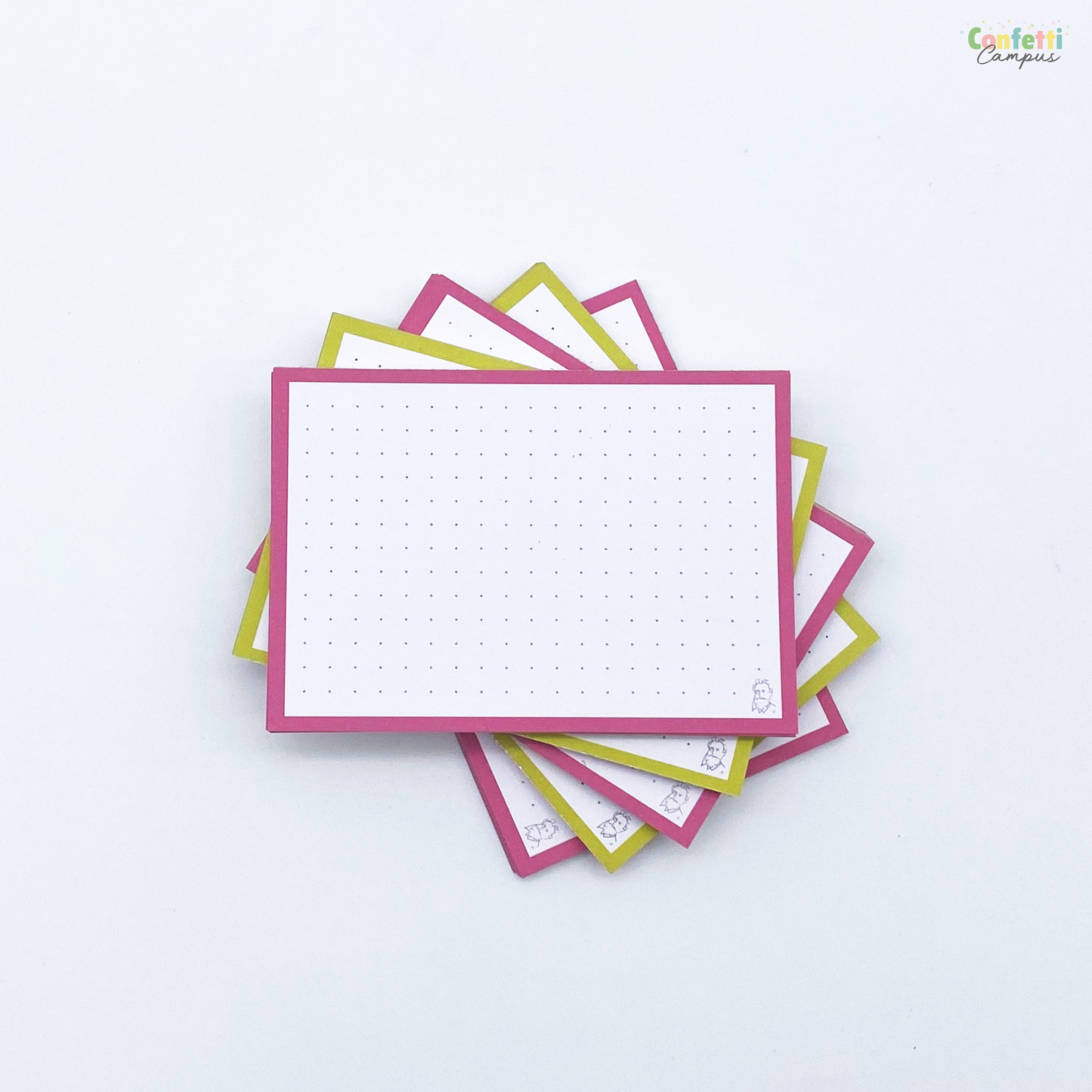 Leitner Flashcards A7 Duo Dotted Mango-Rasberry Sorbet