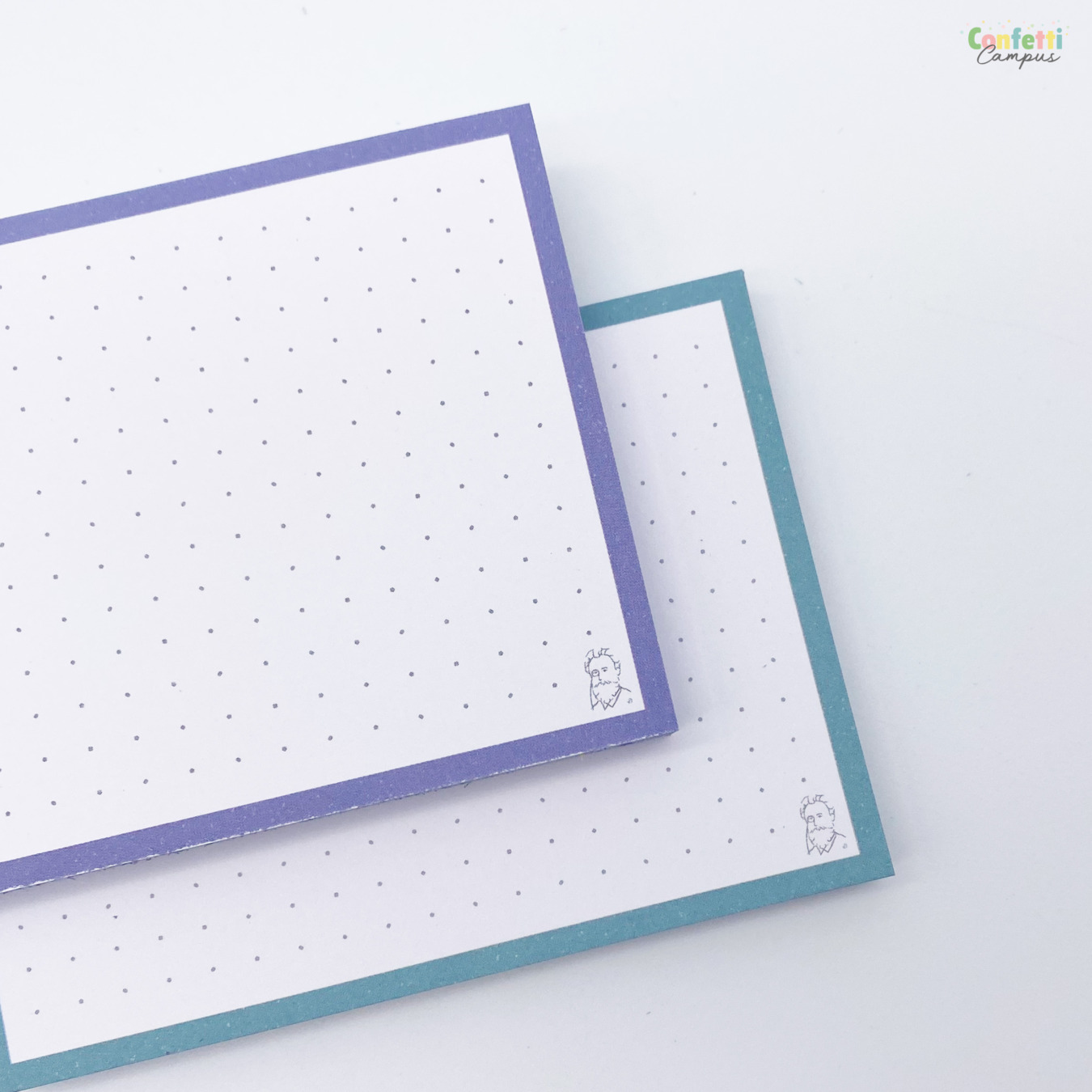 Leitner Flashcards A7 Duo Dotted Lavender Petrol