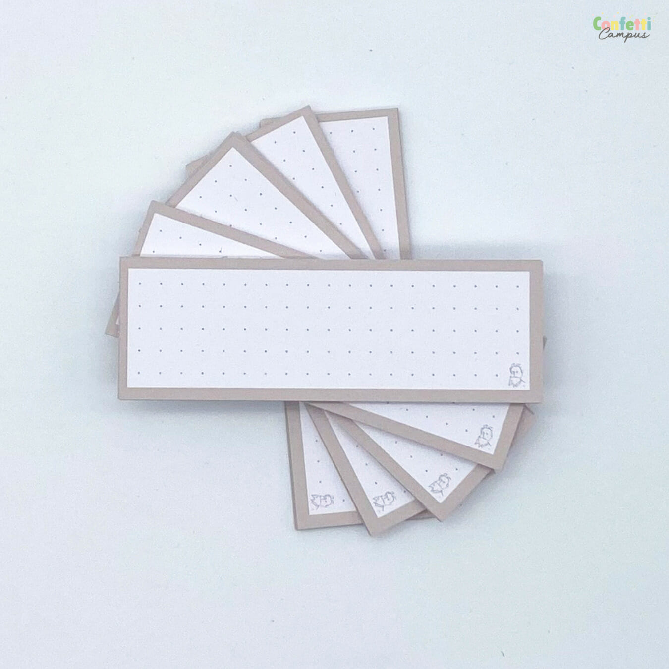 Leitner Flashcards Half Beige Zand Dotted - Woordkaartjes Zand Beige Dotted