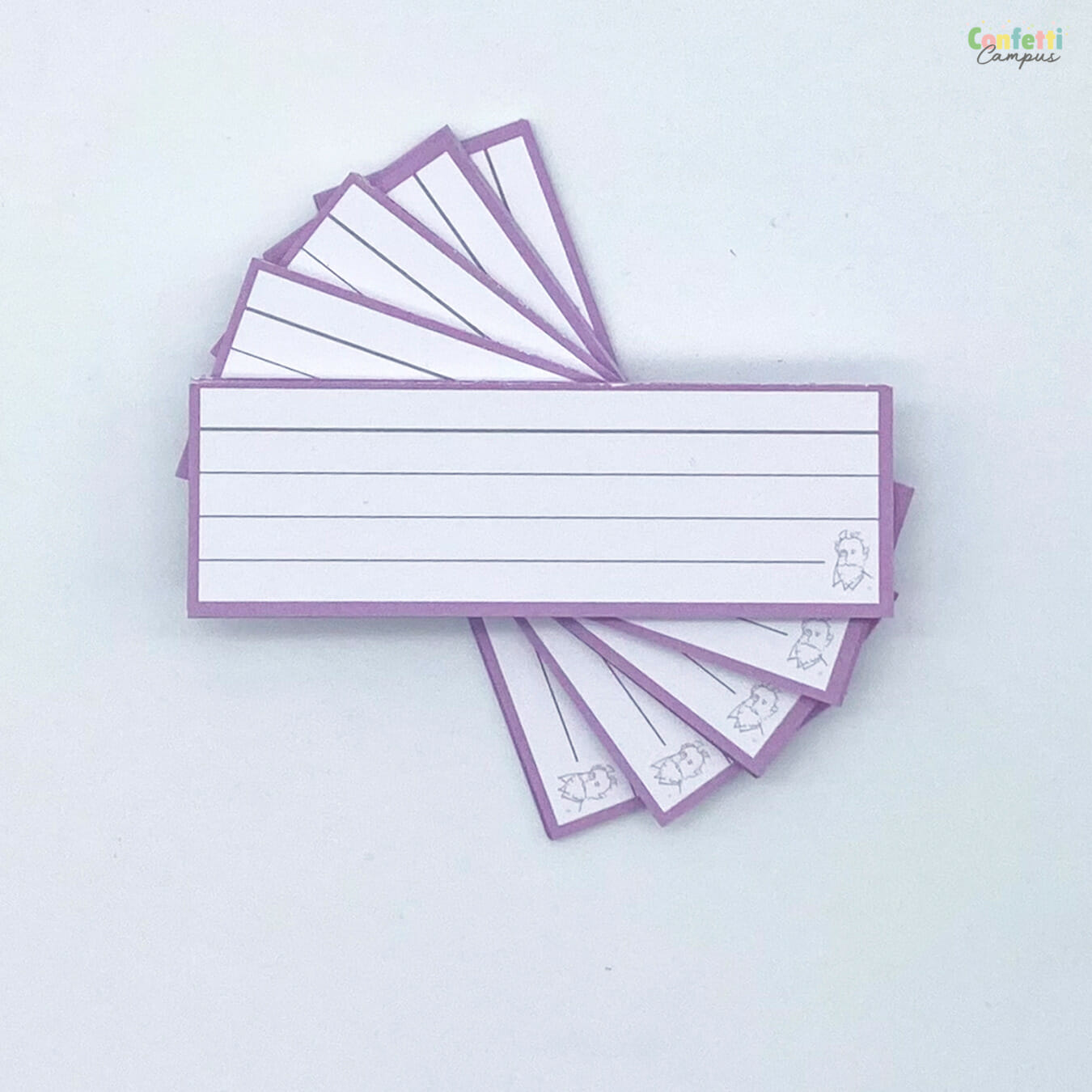Leitner Flashcards Half Lila - Woordkaartjes Lila