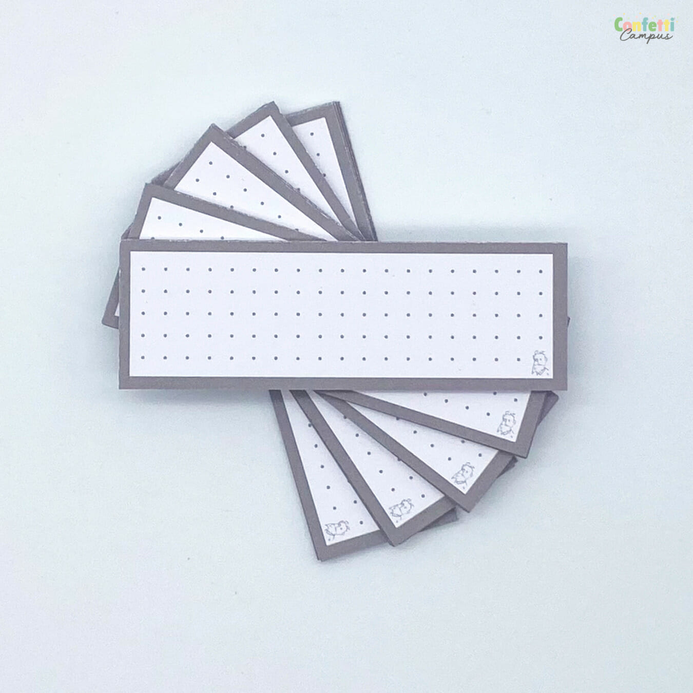 Leitner Flashcards Half Grijs Dotted - Woordkaartjes Grijs Dotted