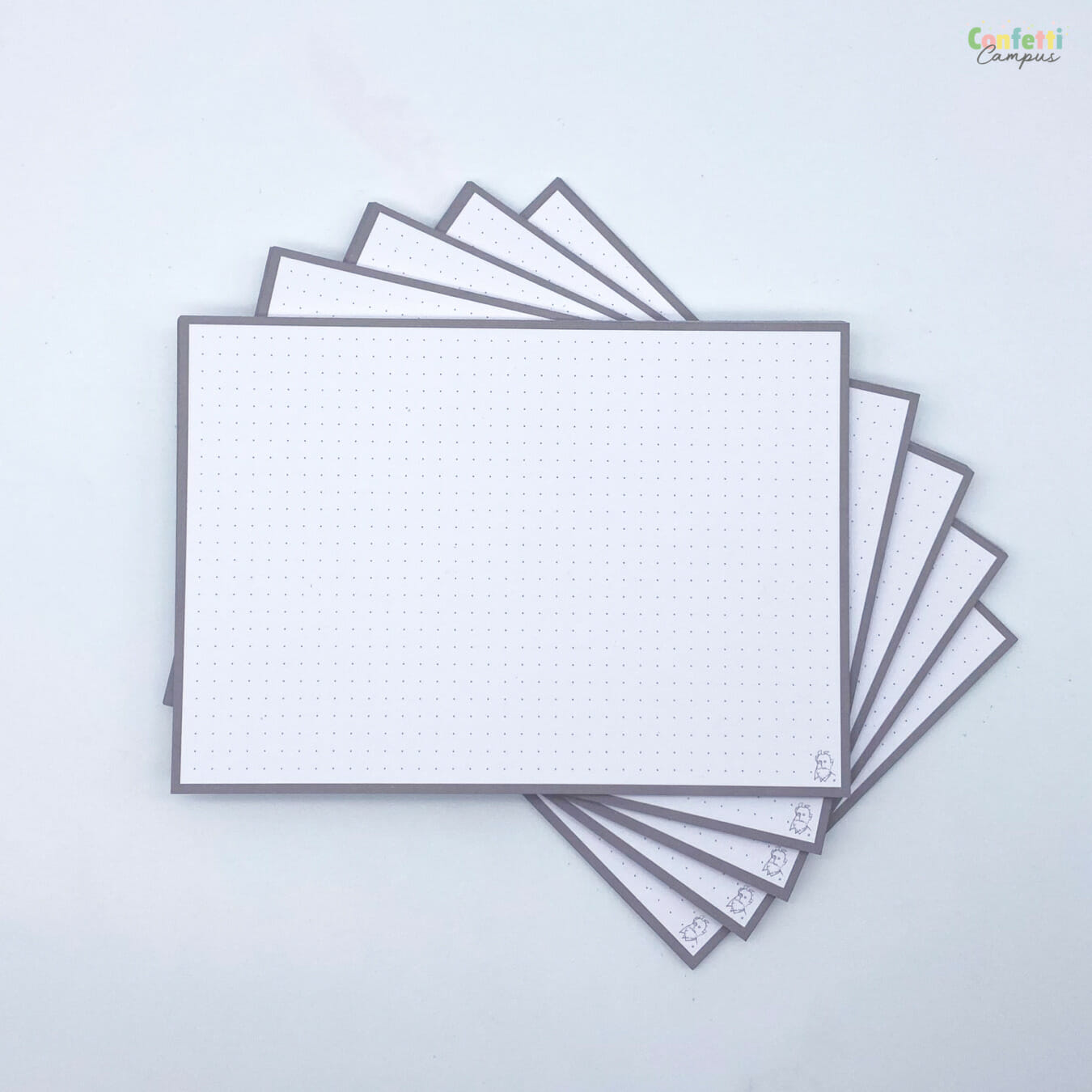 Leitner Flashcards A5 Steen Grijs Dotted