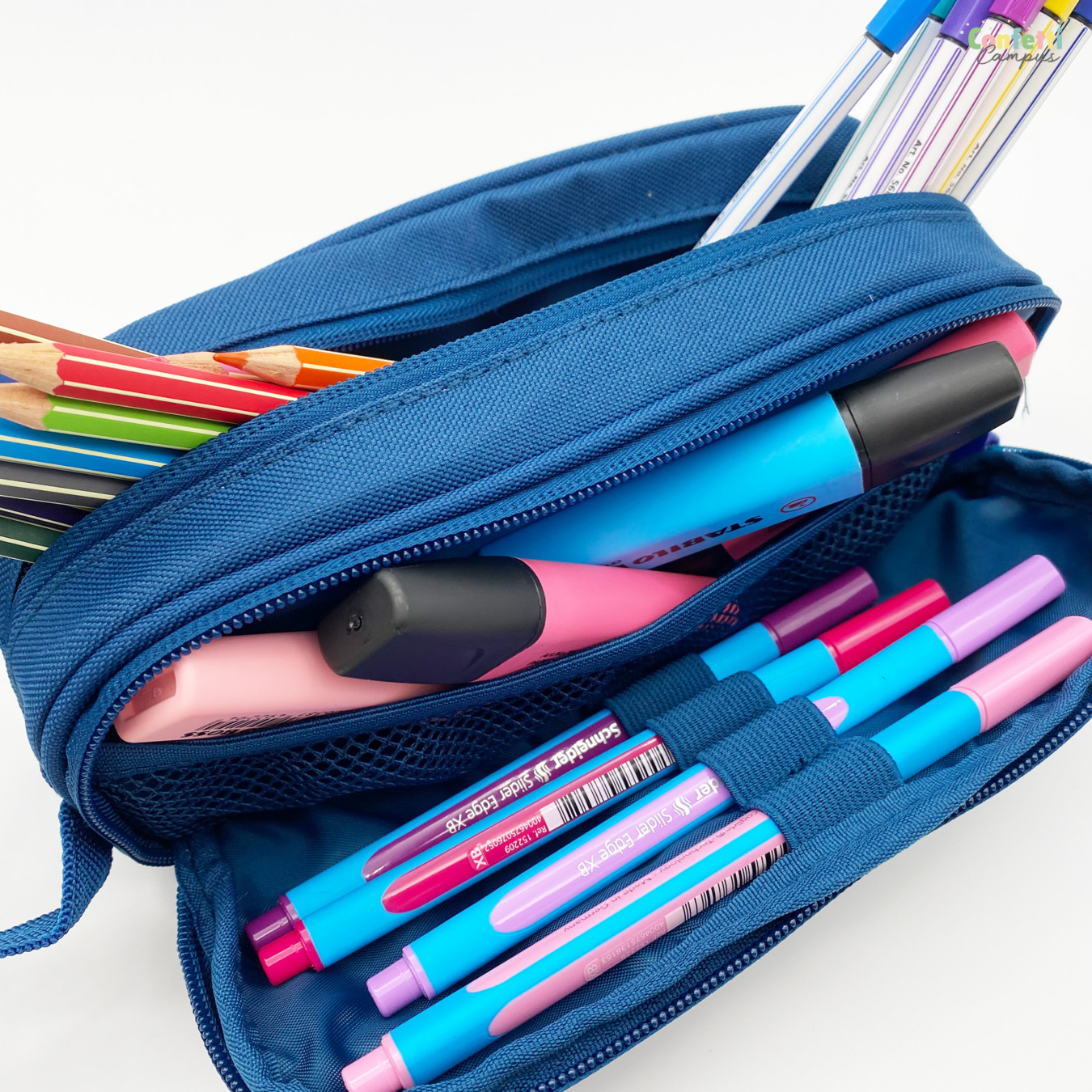 Oxford Etui B-Smart 3 vakken Blauw