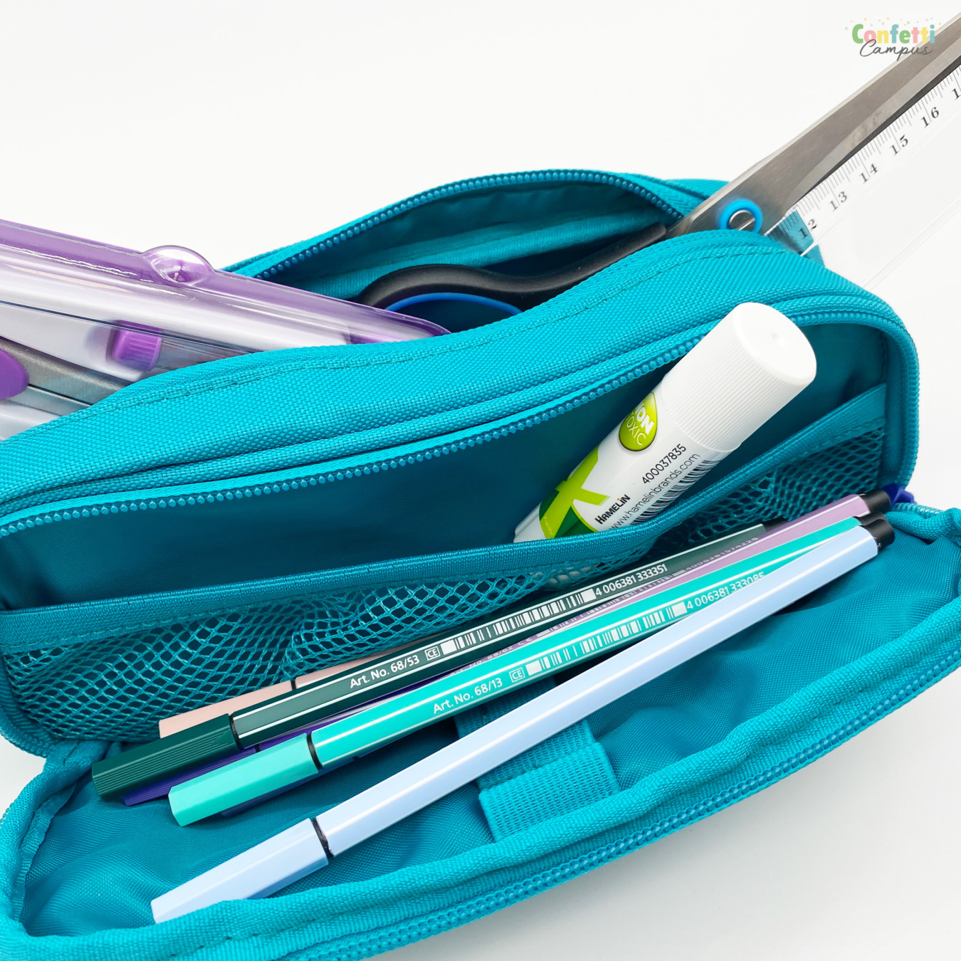 Oxford Etui B-Smart 3 vakken Aqua 2