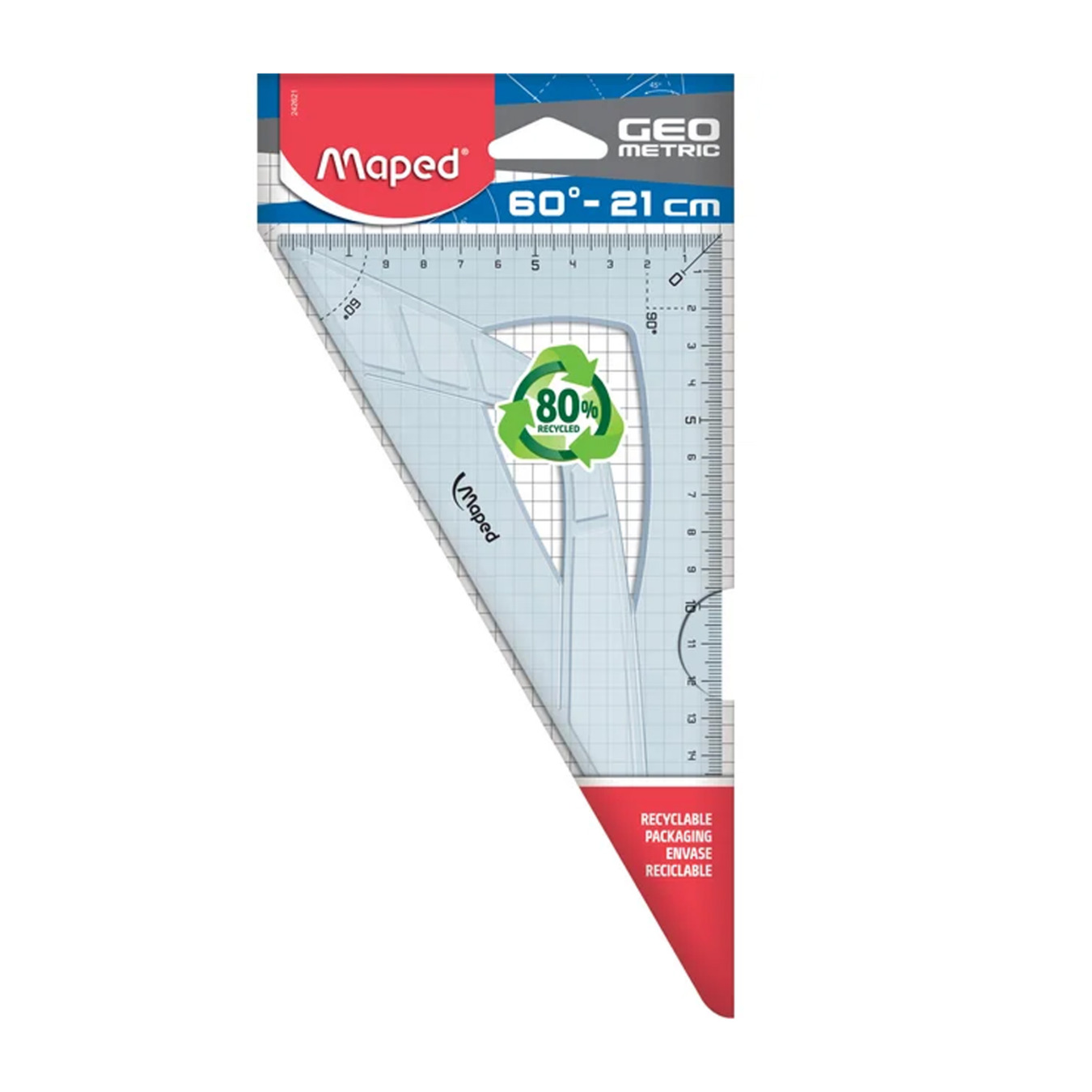 Maped Tekendriehoek 21cm 60° Gerecycled Plastic Wit 2