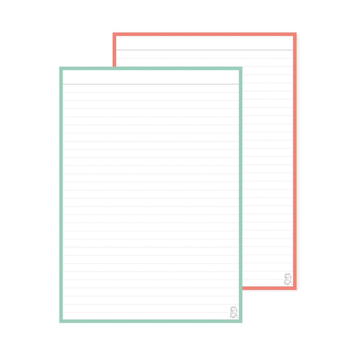 Leitner Flashcards A5 Duo Gelinieerd Staand Mint-Peach Icetea