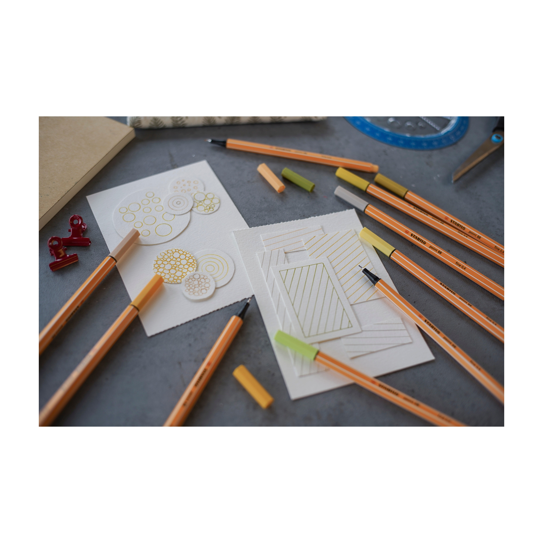 STABILO Point 88 Fineliner – Khaki Farbe, Feine Spitze, Wasserbasierte Tinte