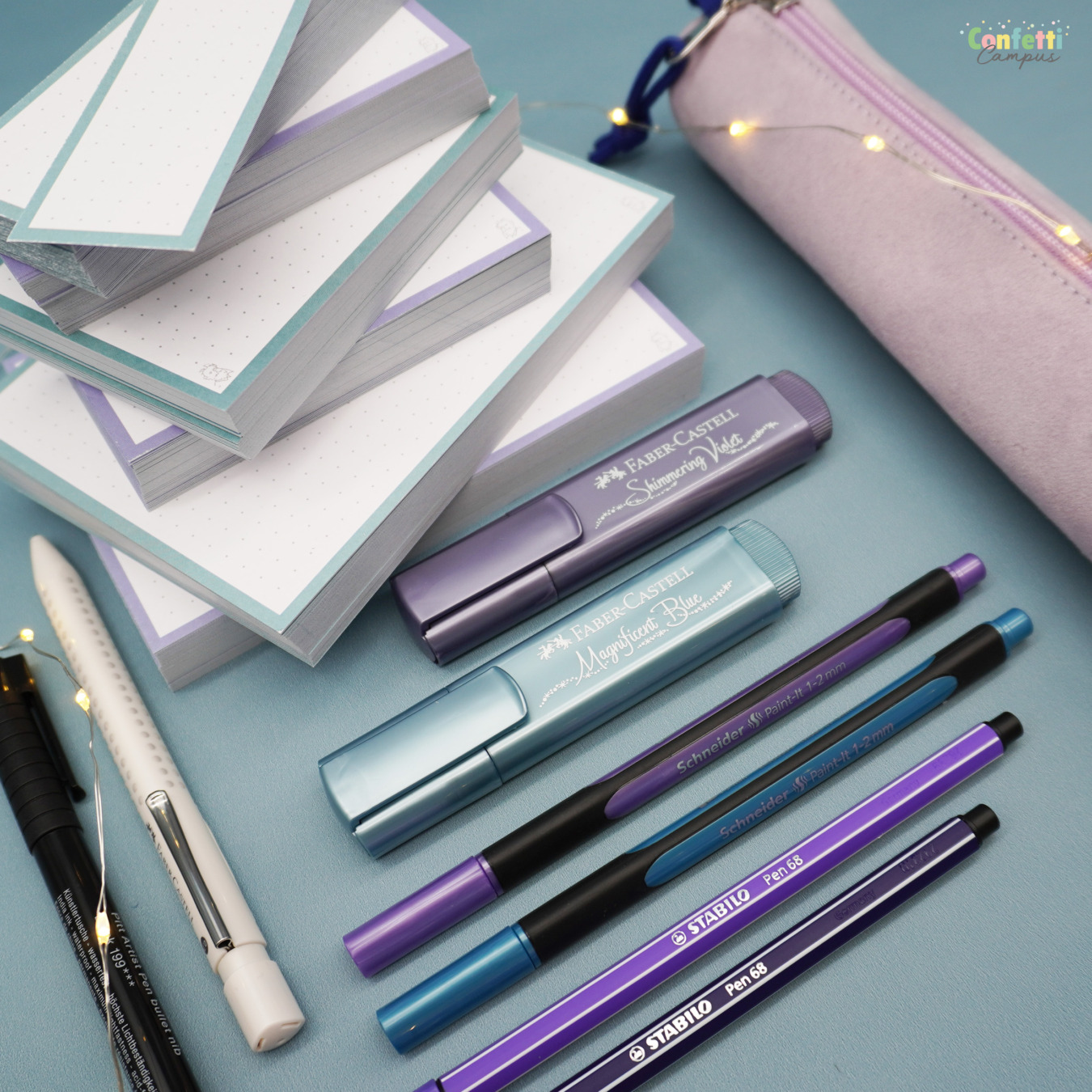 Pretty Notes & Flashcards Giftset Paars - Blauw 2